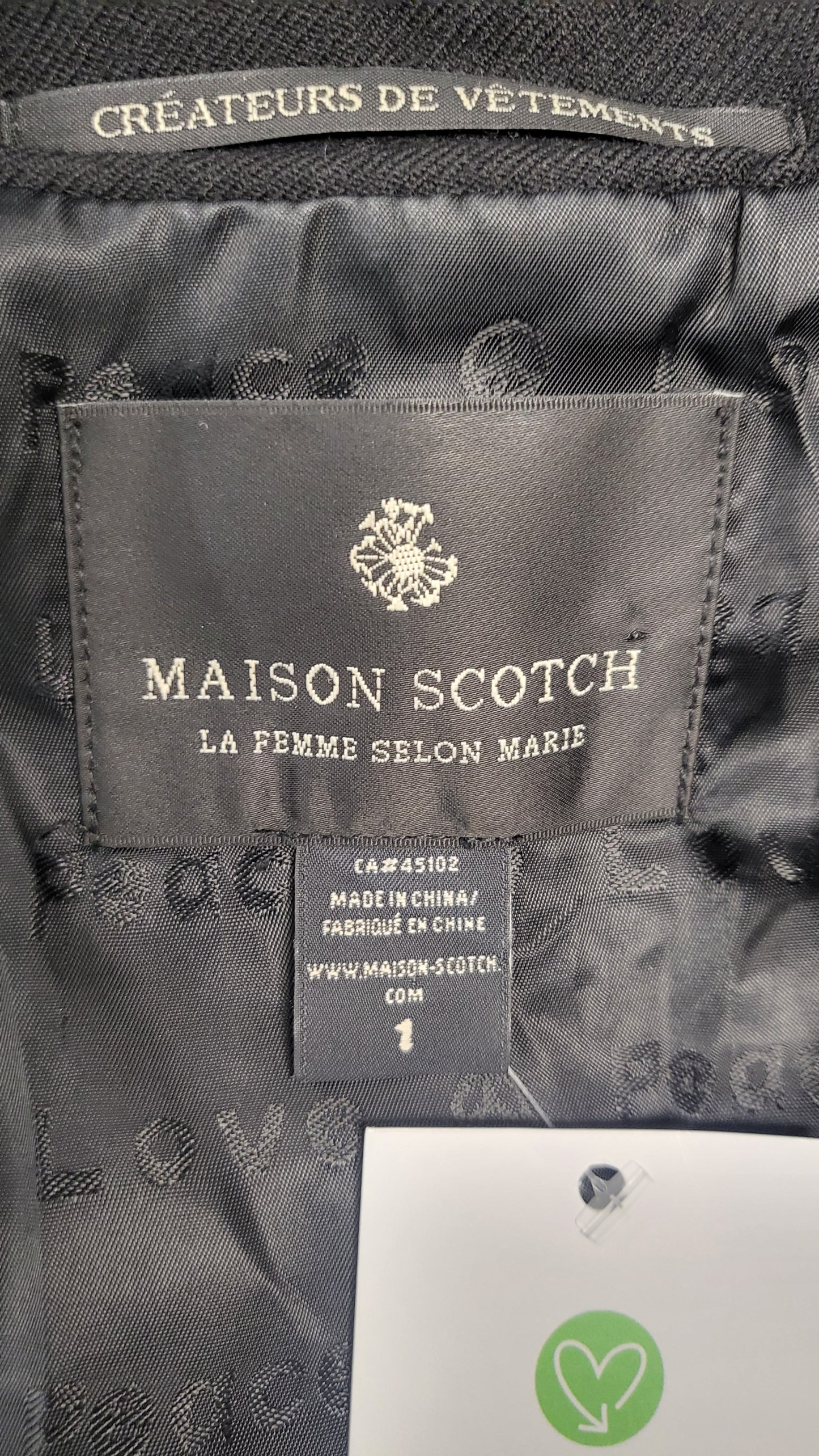 Maison Scotch Black Wool Blazer (8)