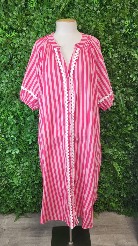 Boho Aus Pink Ric Rac Dress (14-16)