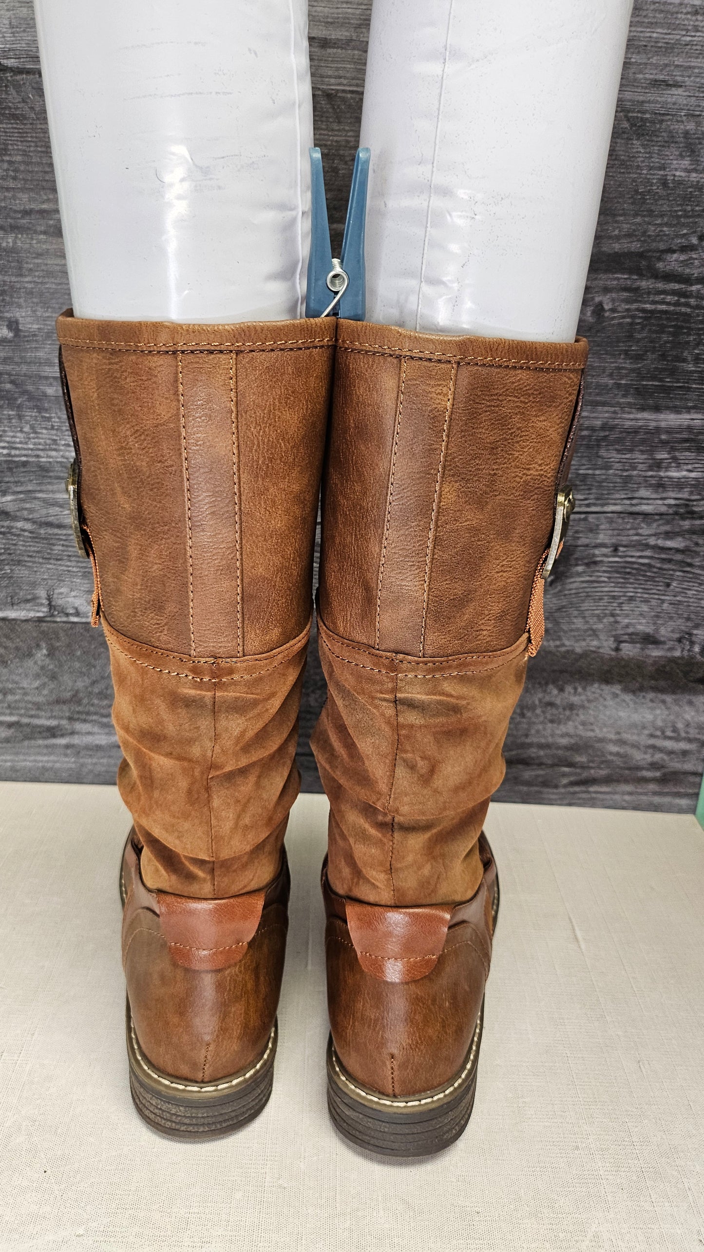 Maher Tan Long Lace Up Boot (40)