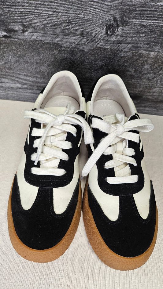 Charlie Rose Black/Cream Hazels Leather Sneaker (39)