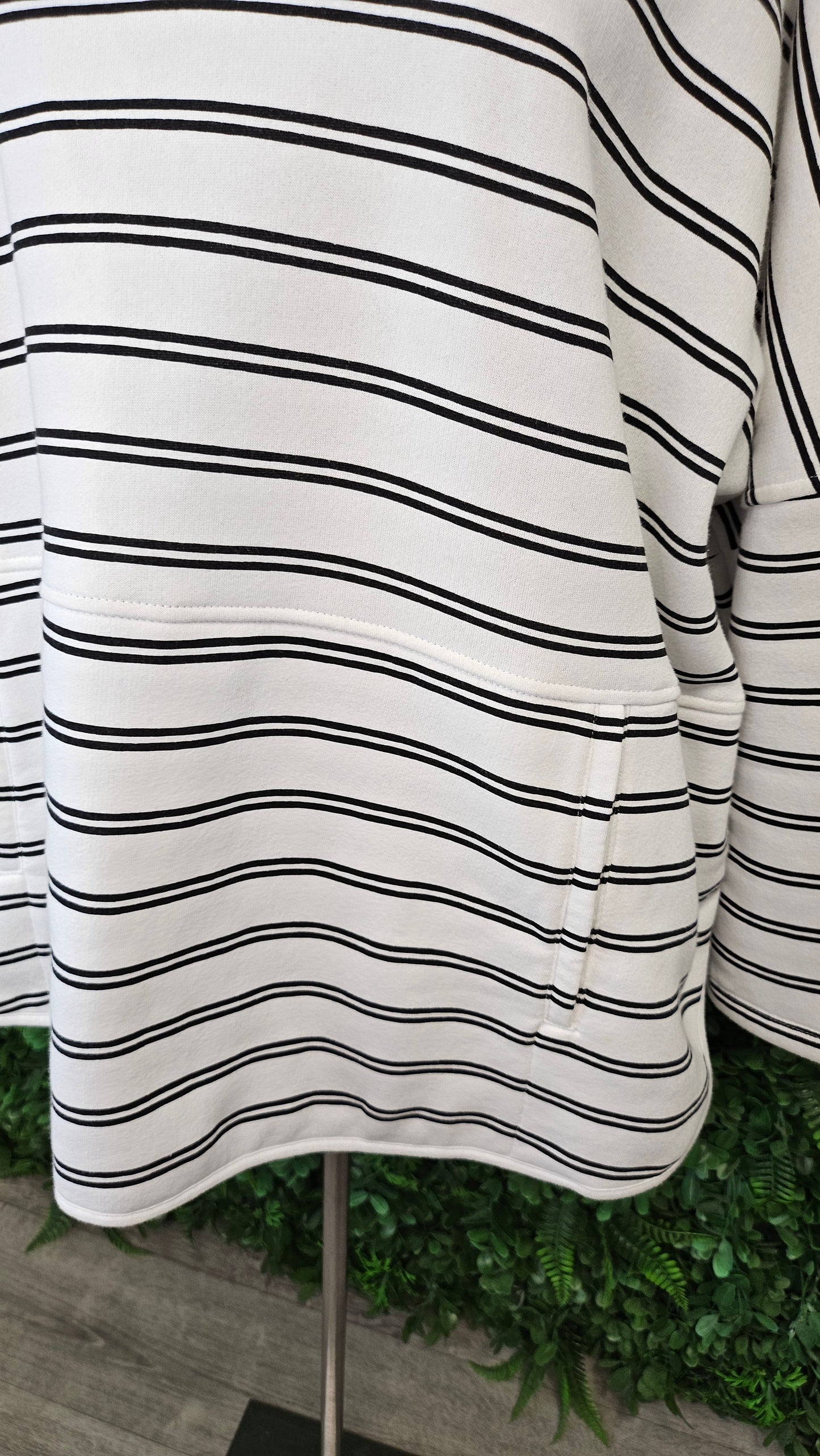 Betty Basics Stripe Zip Sweat Top (18)