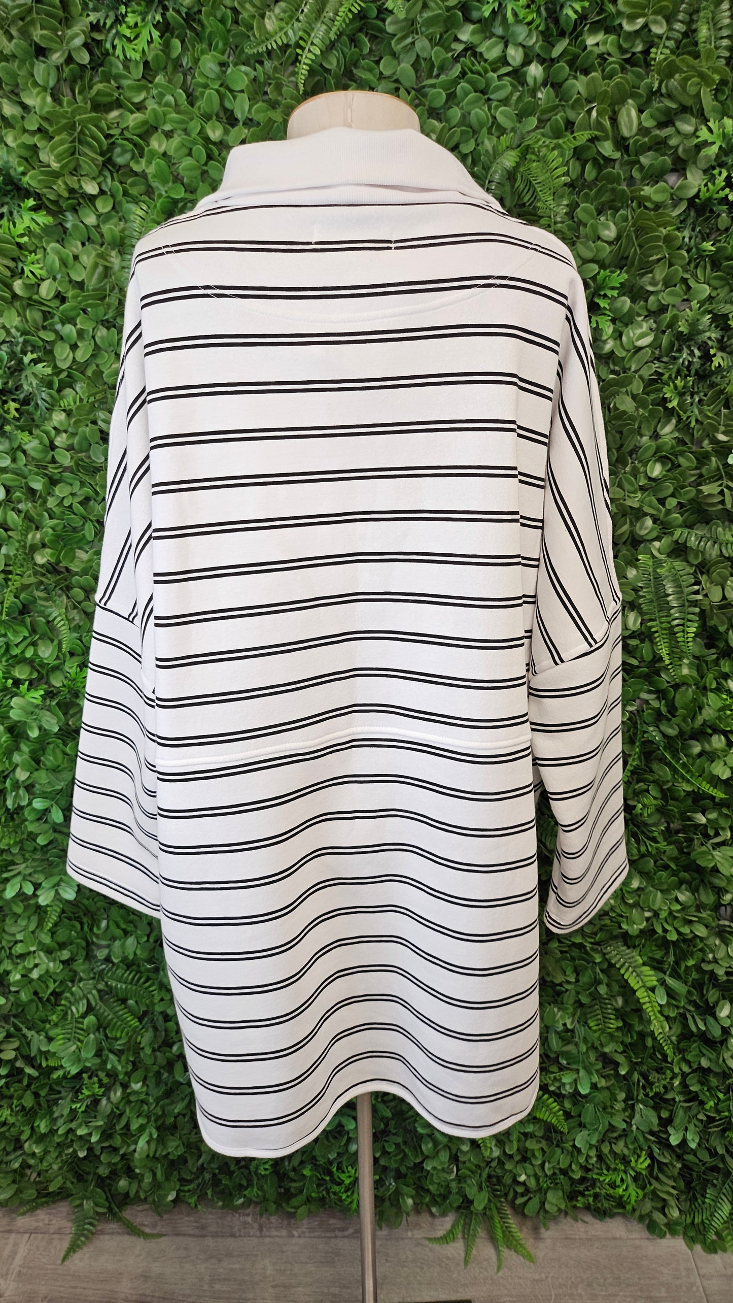 Betty Basics Stripe Zip Sweat Top (18)
