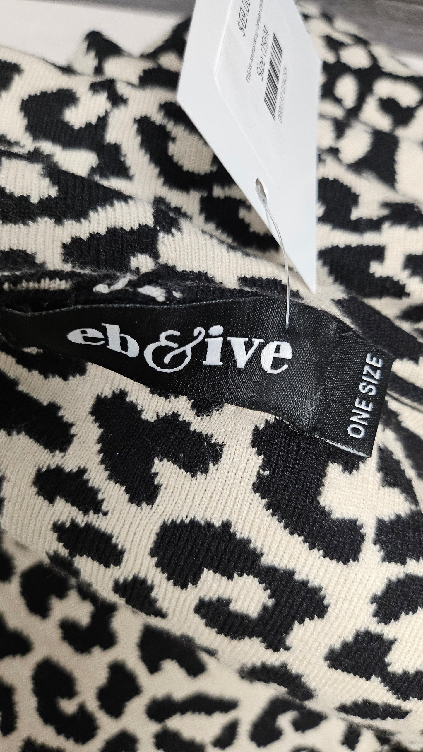 Eb&Ive Animal Wrap Cardigan OSFM