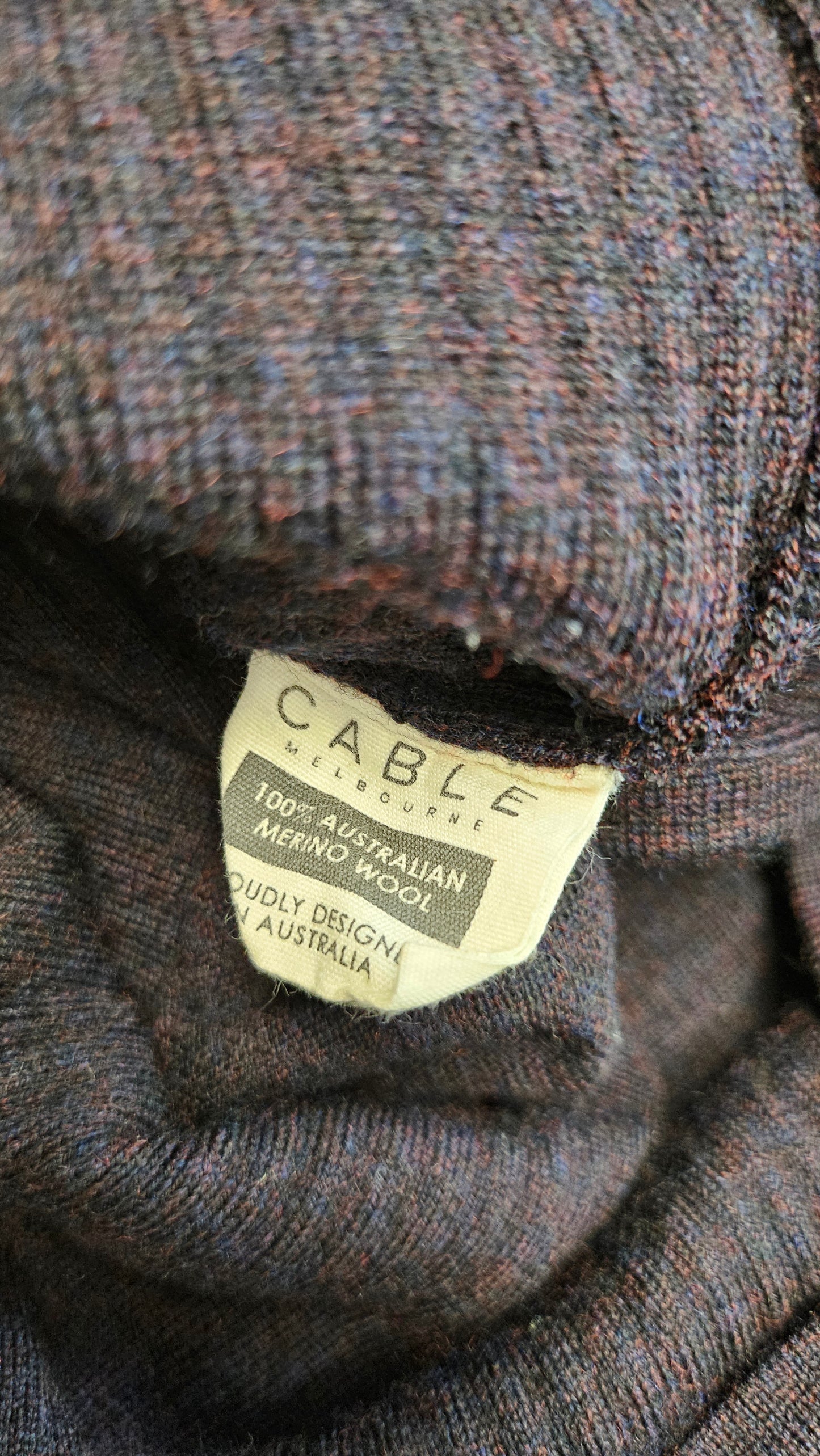 Cable Melbourne Aubergine Merino Knit (12)