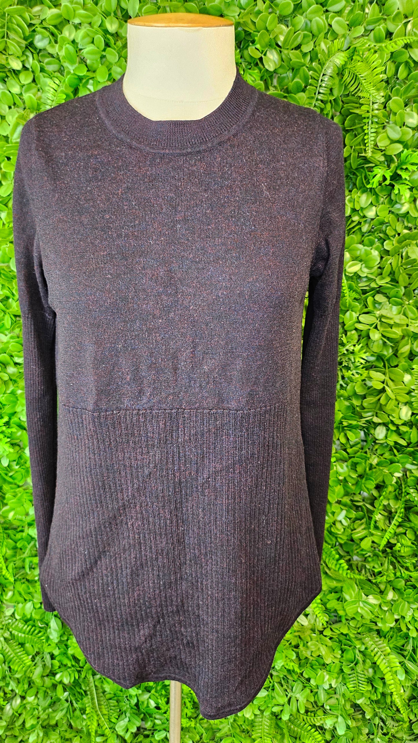 Cable Melbourne Aubergine Merino Knit (12)