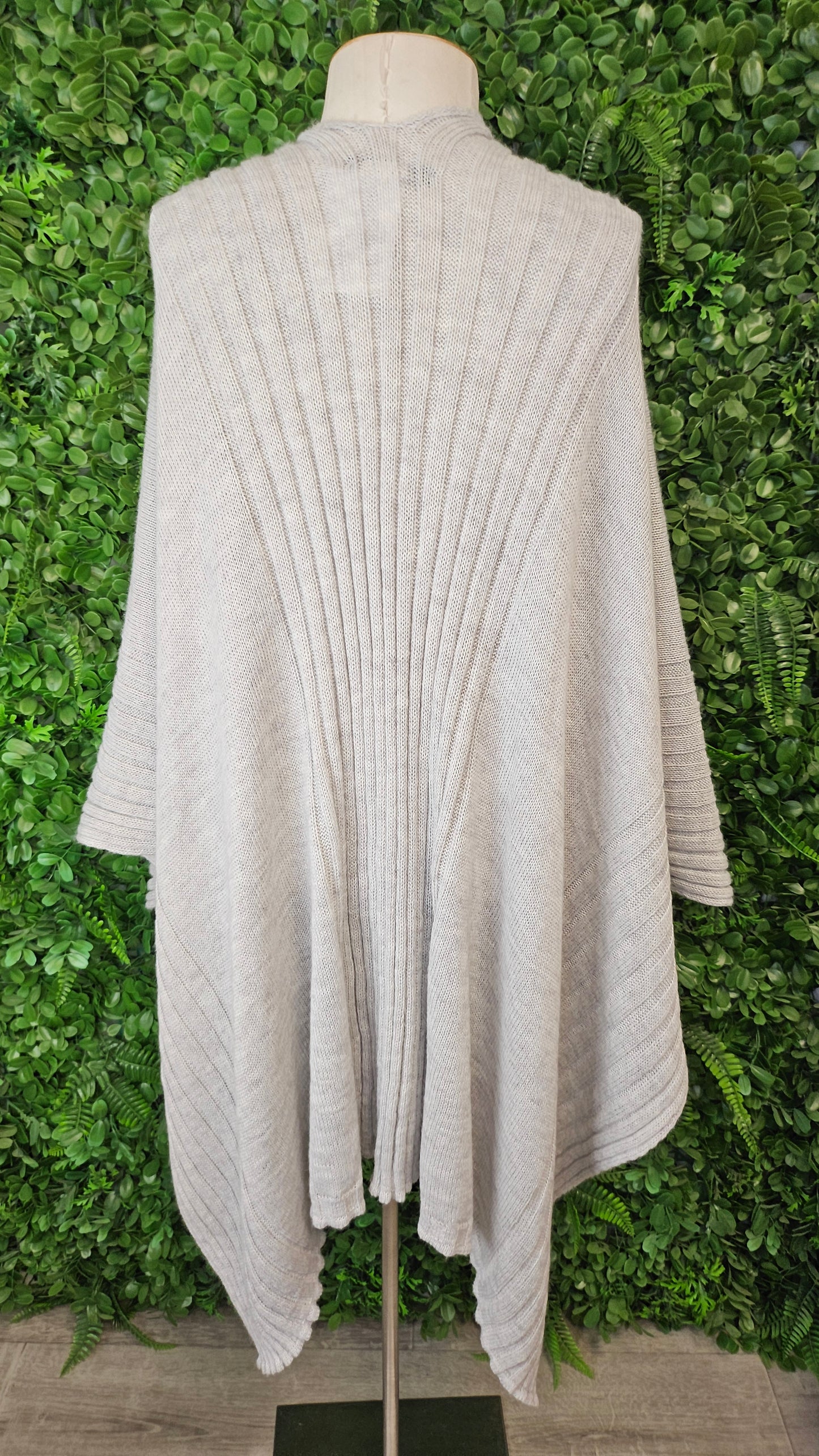 Moda Immagine Grey Mohair Poncho Cape (OSFM)