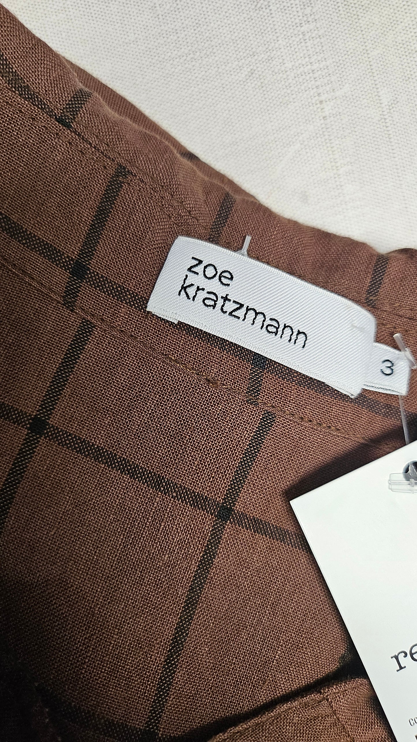 Zoe Kratzmann Chocolate Linen Smock Blouse (16)
