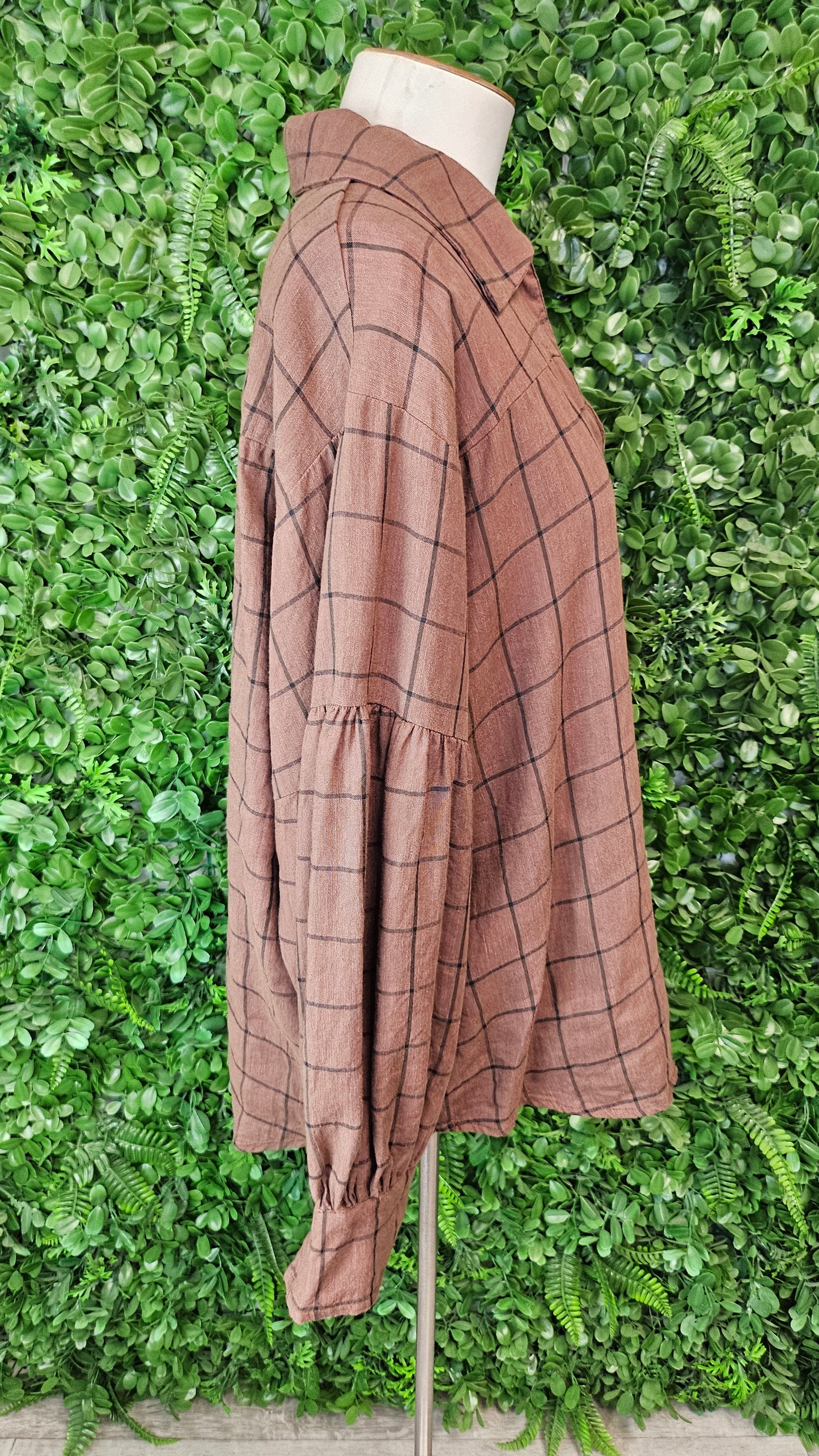 Zoe Kratzmann Chocolate Linen Smock Blouse (16)