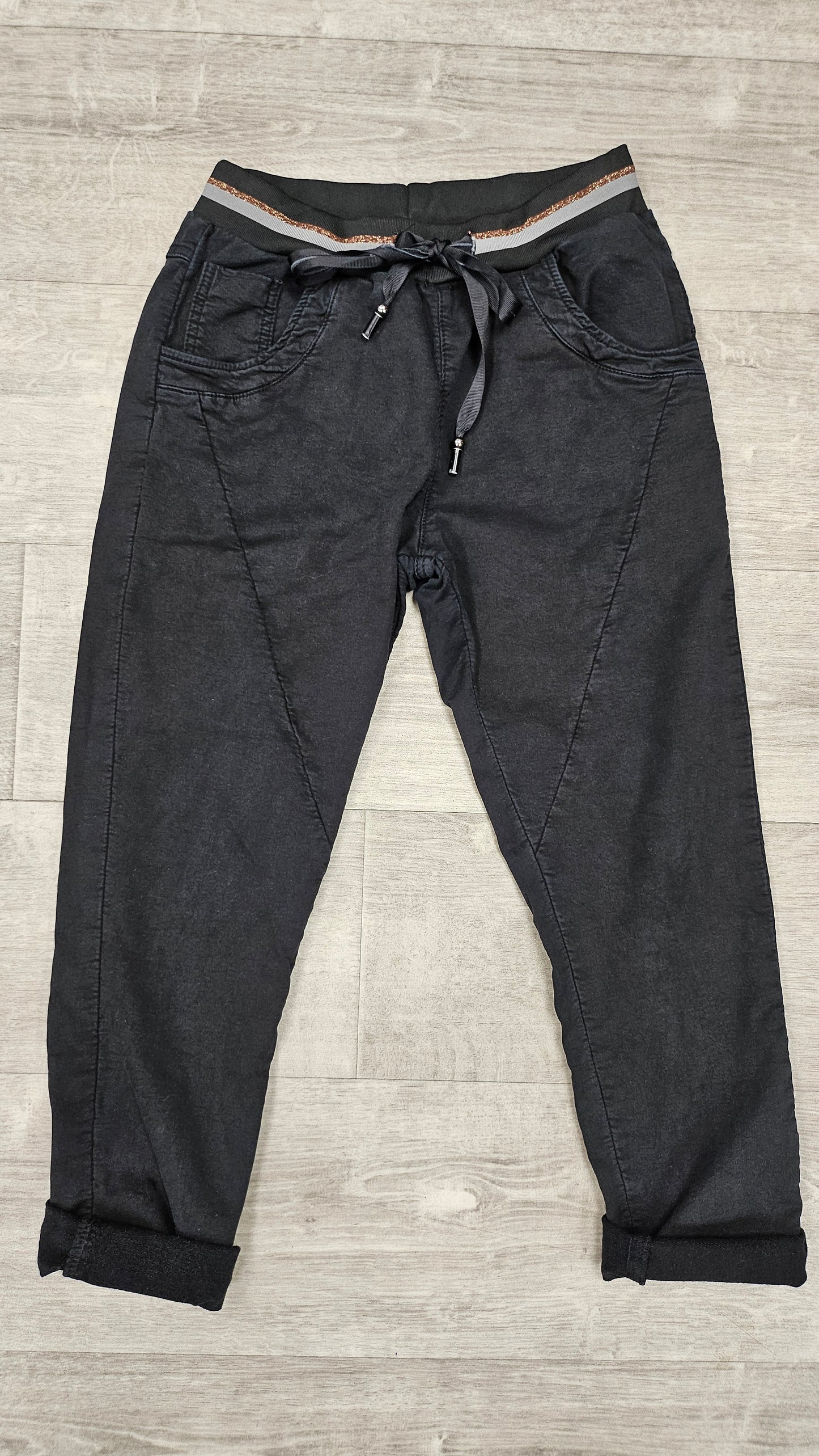 Italian Star Black Jogger Pants (10)