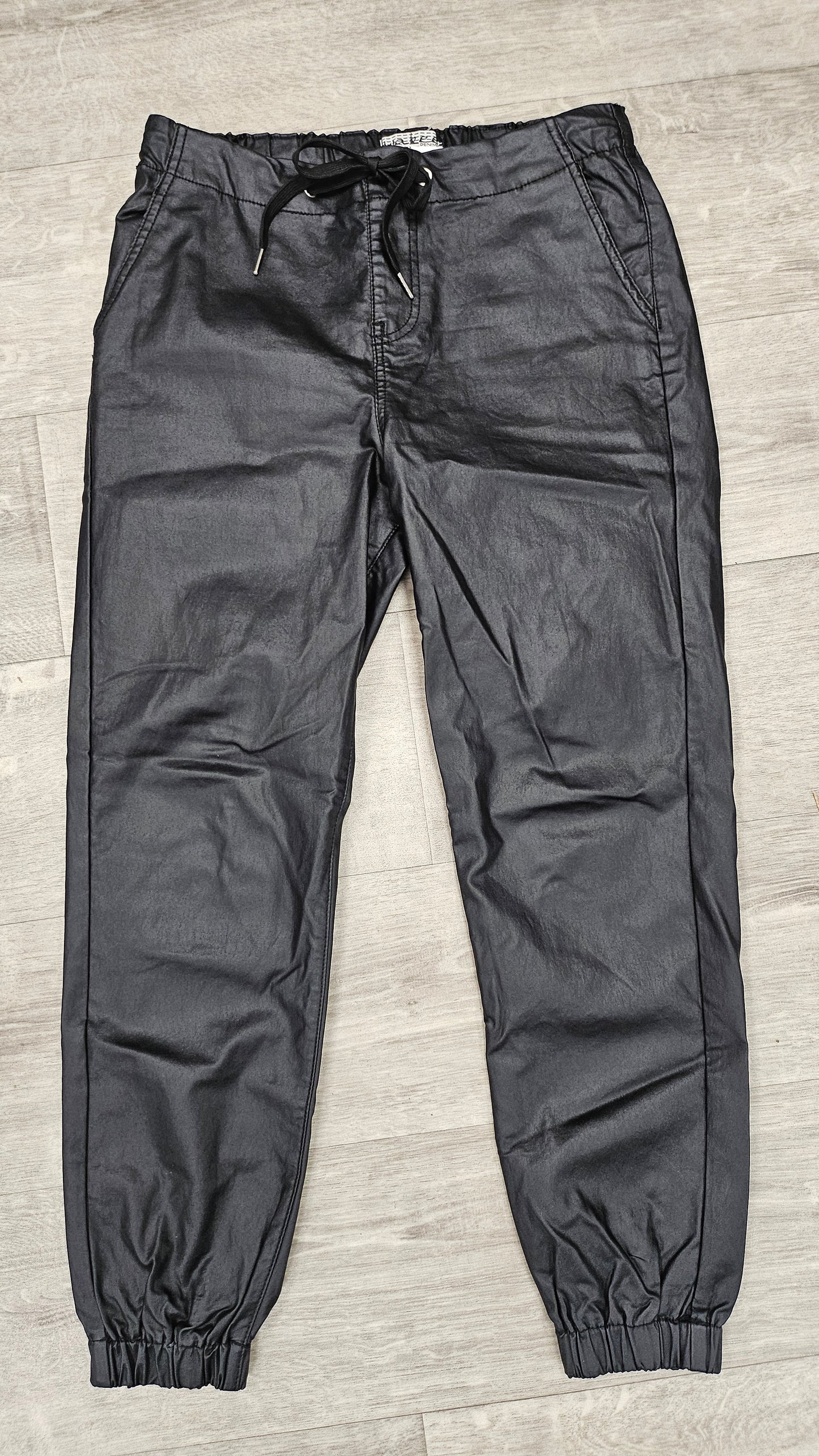 Wakee Black Pleather Joggers (14)