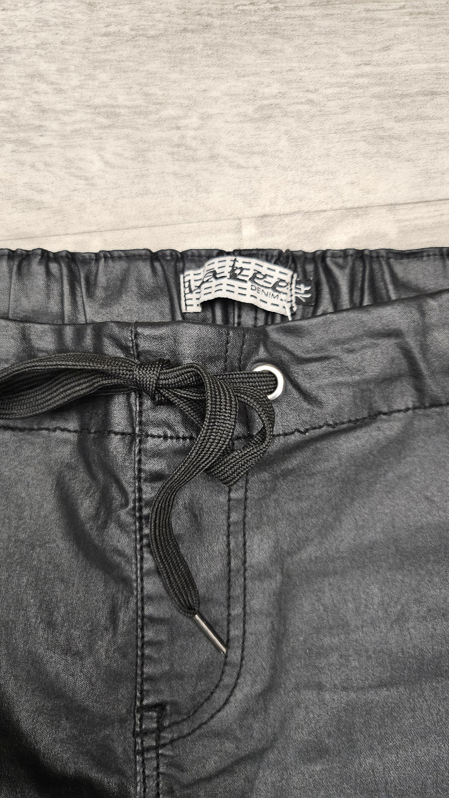 Wakee Black Pleather Joggers (14)