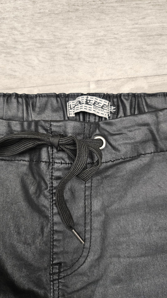 Wakee Black Pleather Joggers (14)
