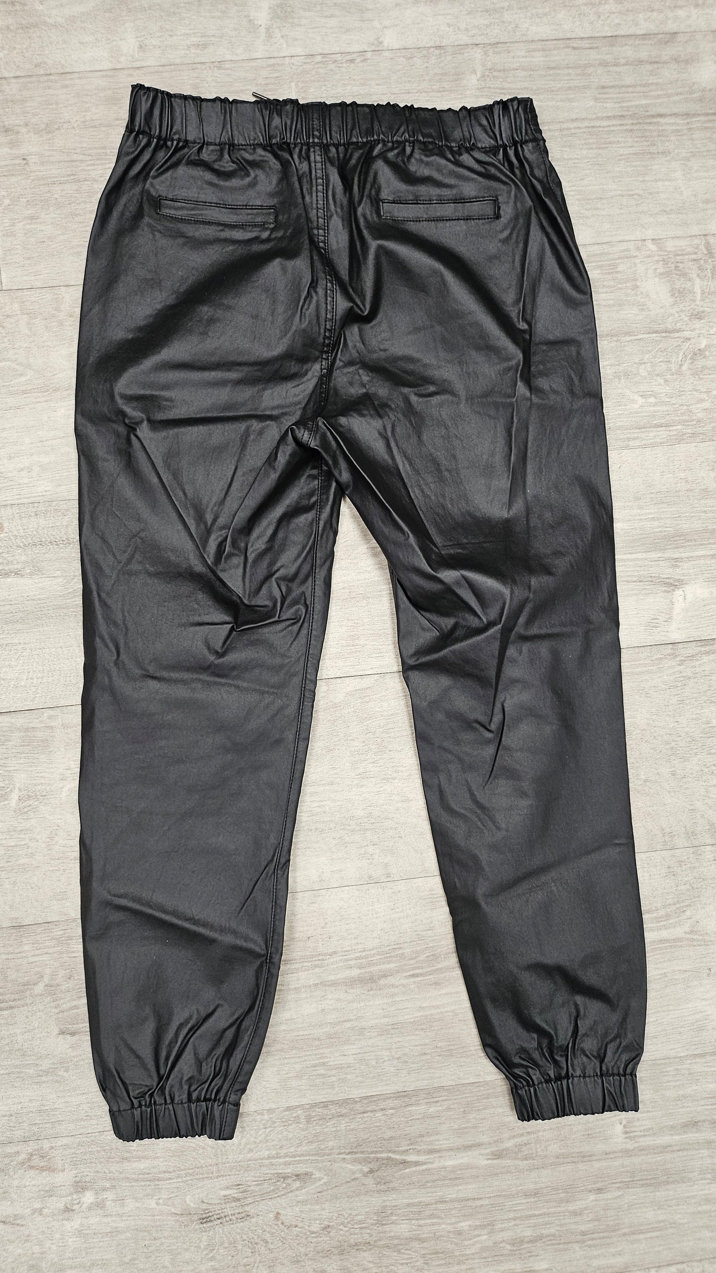 Wakee Black Pleather Joggers (14)