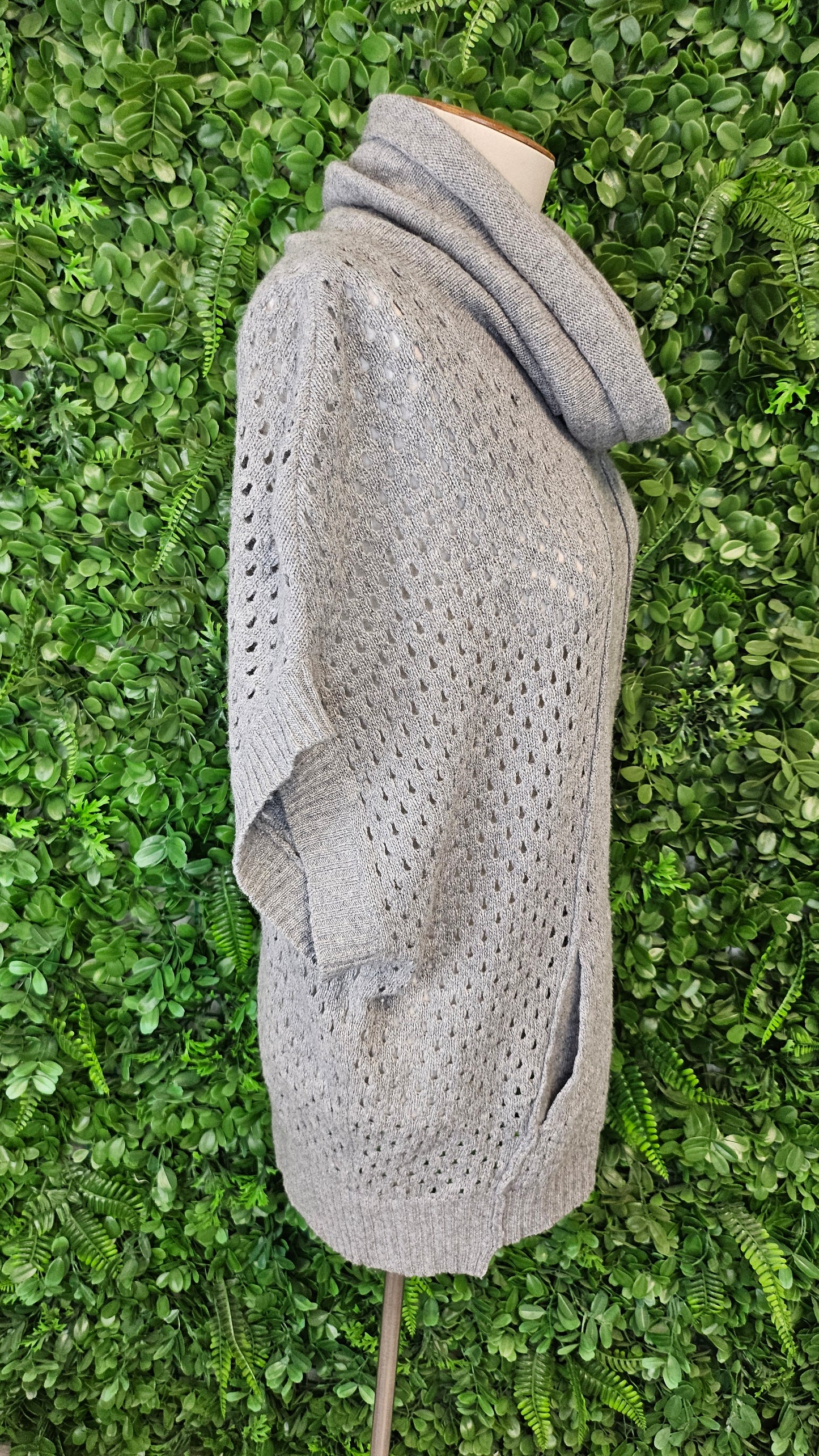 Rebecca Taylor Grey Roll Neck Knit Vest (10-12)