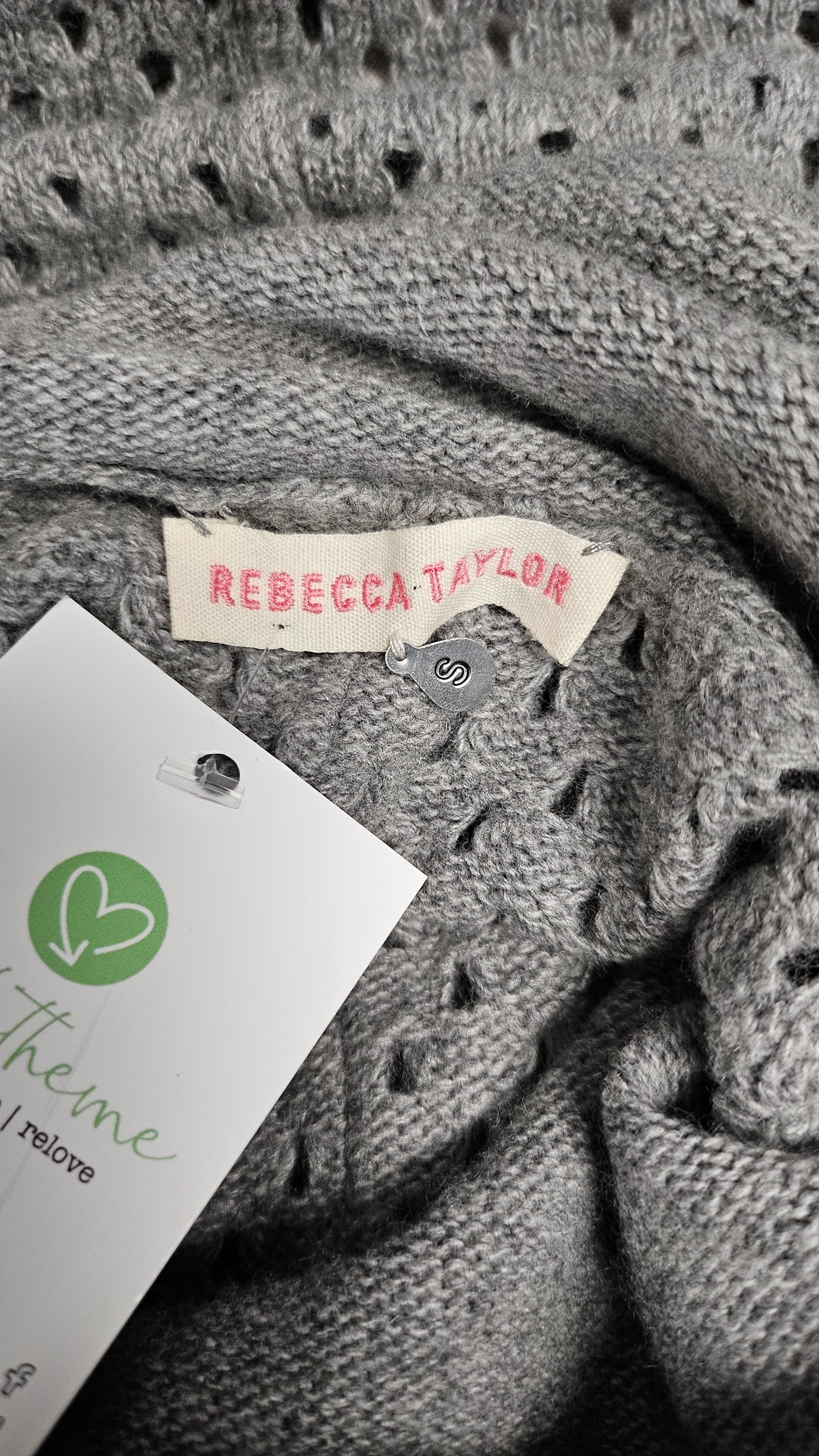 Rebecca Taylor Grey Roll Neck Knit Vest (10-12)