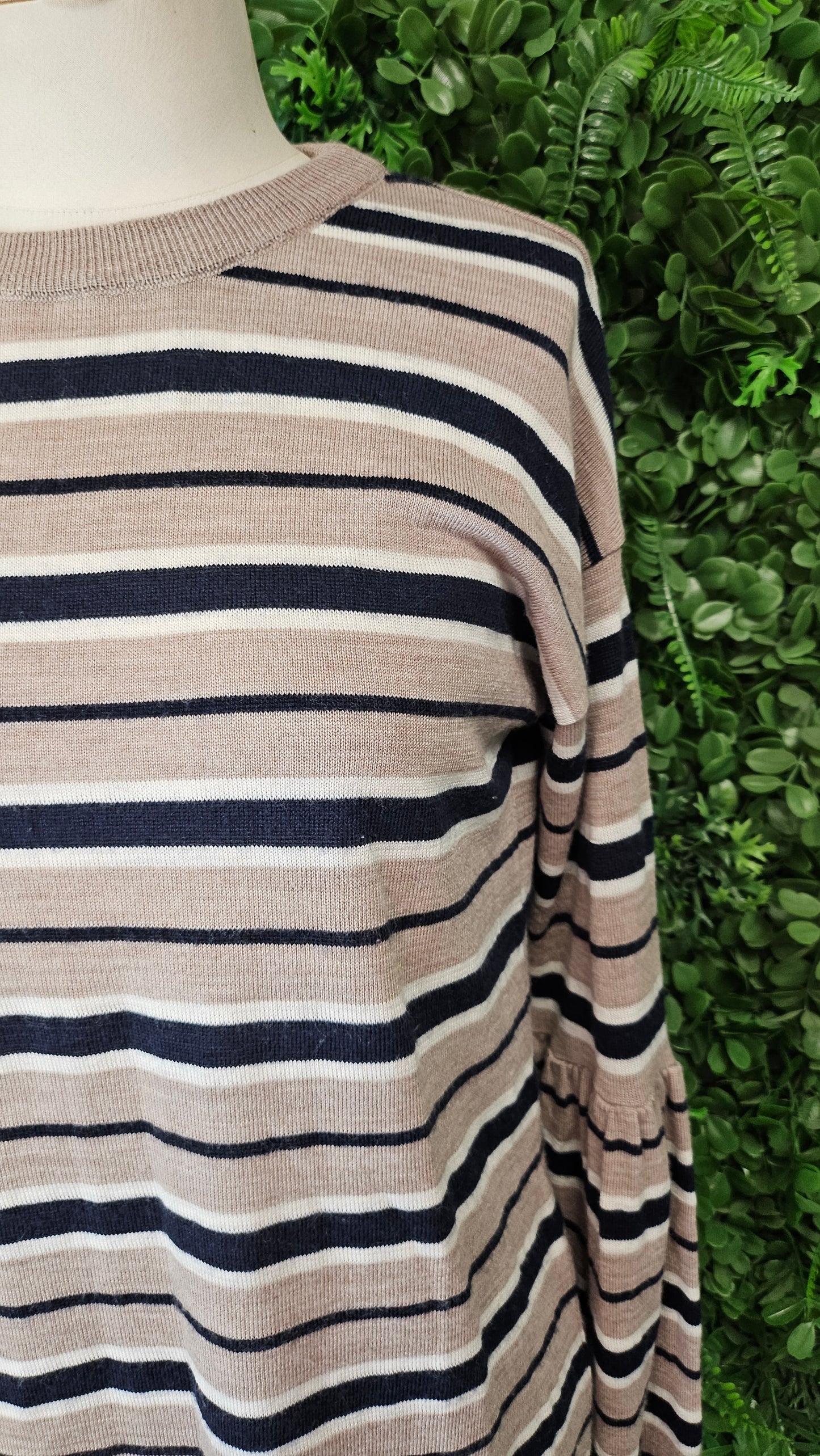 Sabatini Stripe Puff Sleeve Knit (12-14)