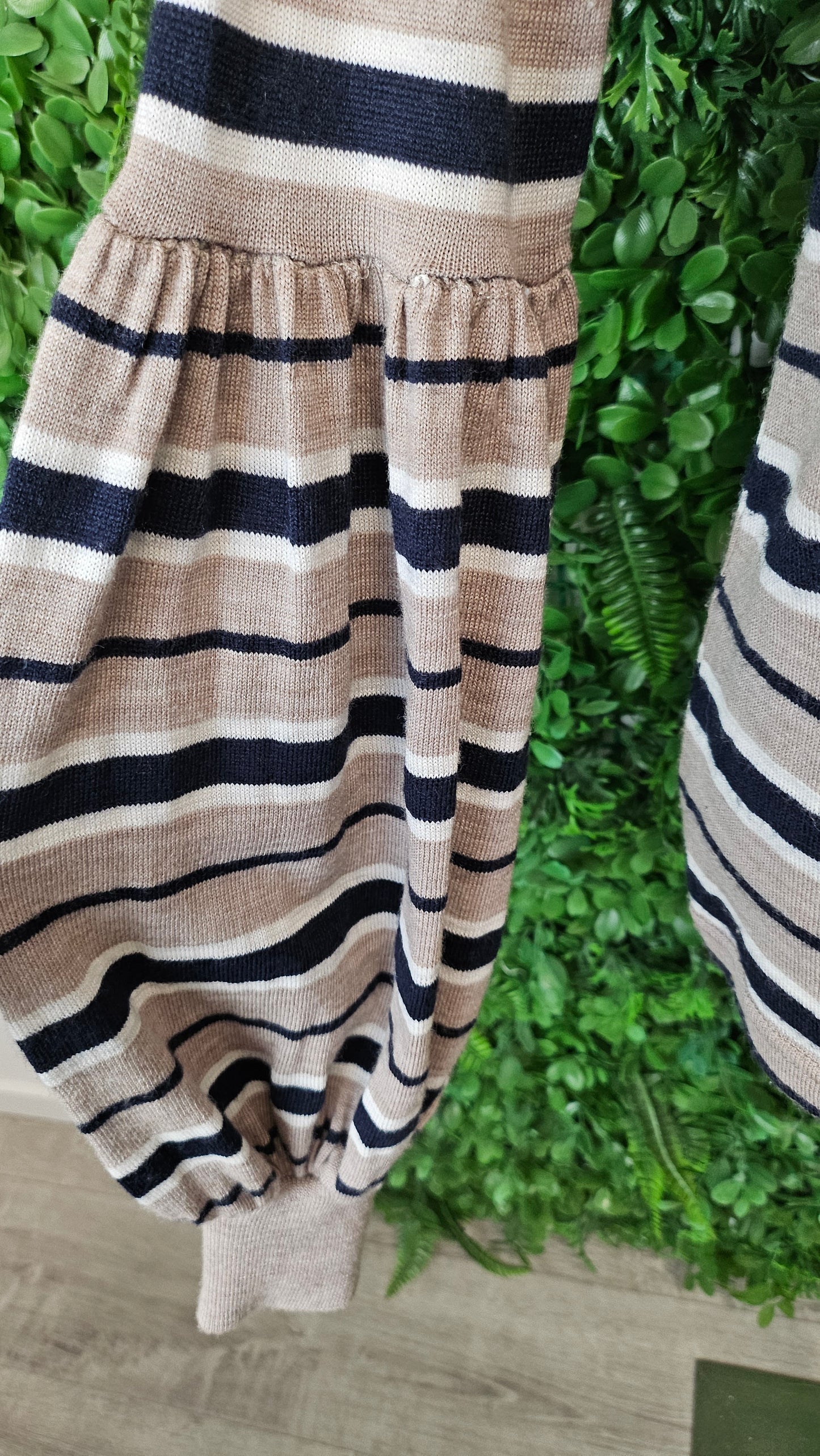 Sabatini Stripe Puff Sleeve Knit (12-14)