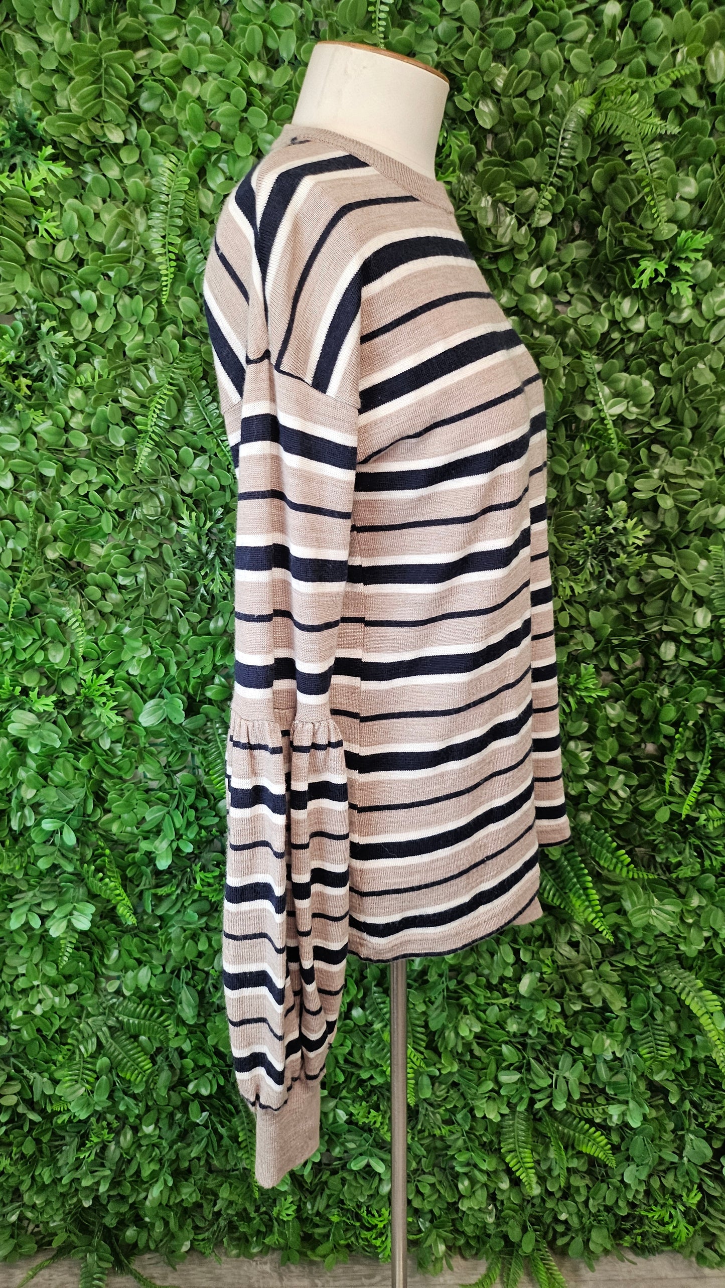 Sabatini Stripe Puff Sleeve Knit (12-14)