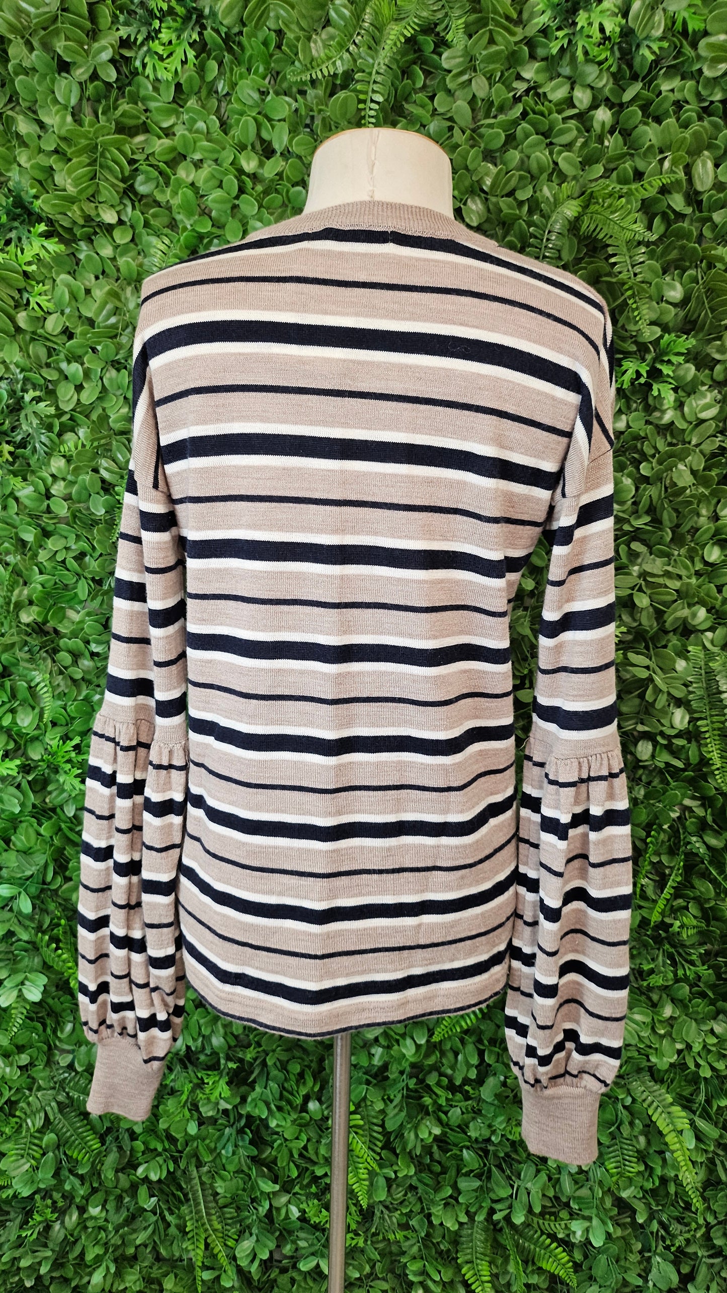 Sabatini Stripe Puff Sleeve Knit (12-14)