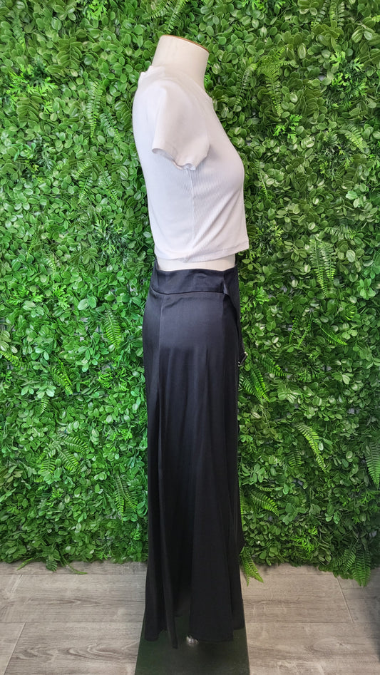 Caroline Sills Black Sateen Skirt (16)