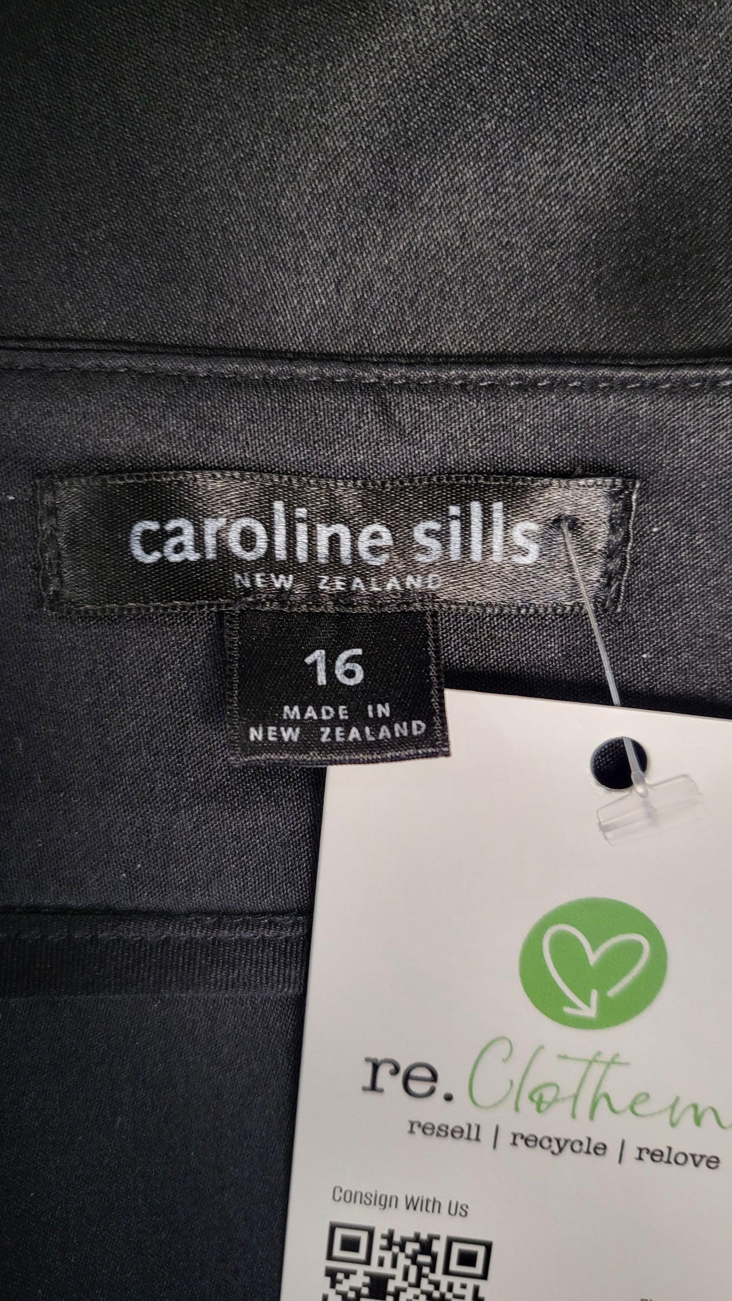 Caroline Sills Black Sateen Skirt (16)
