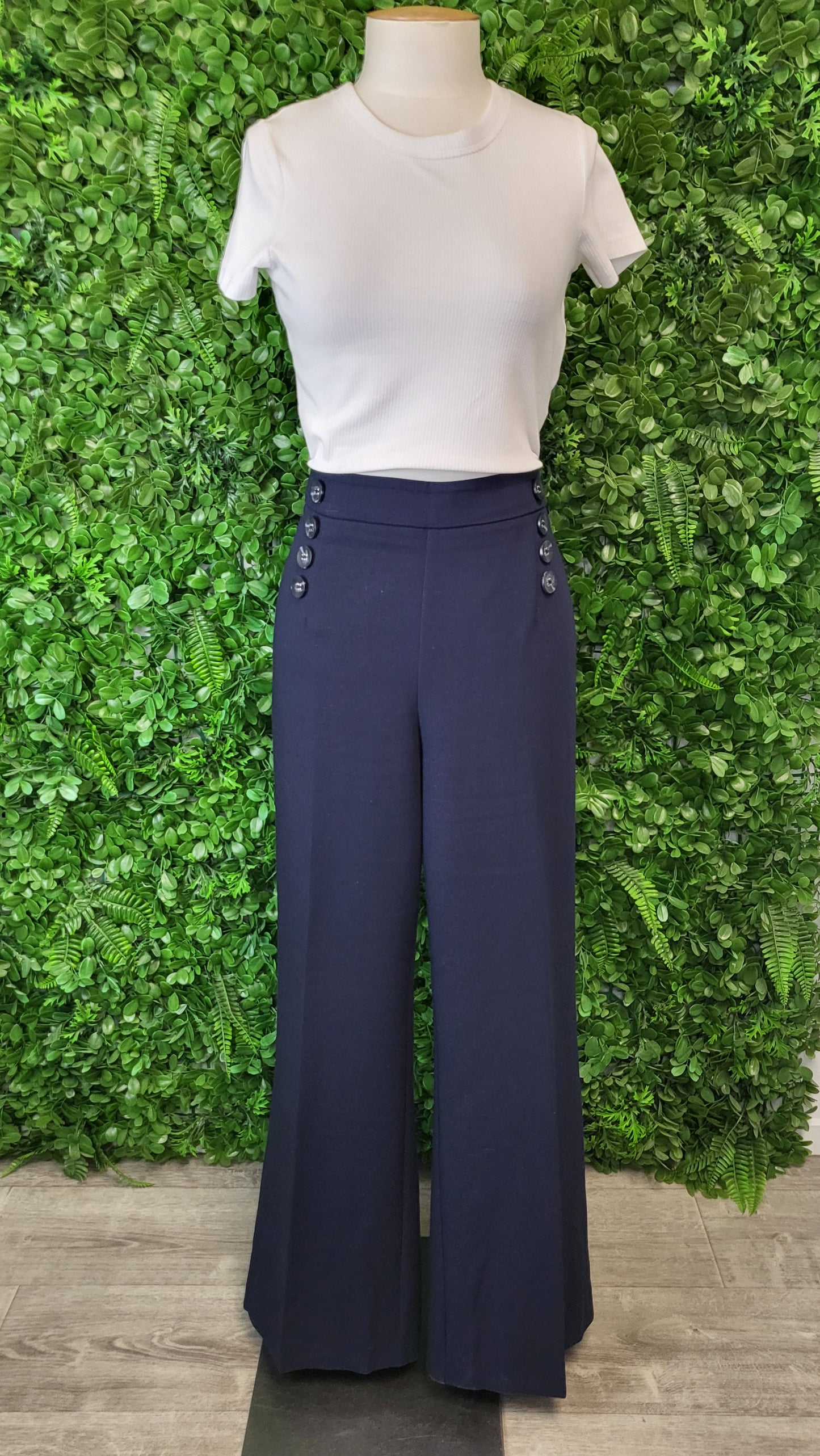 Forever New Navy Wide Leg Pant (14)