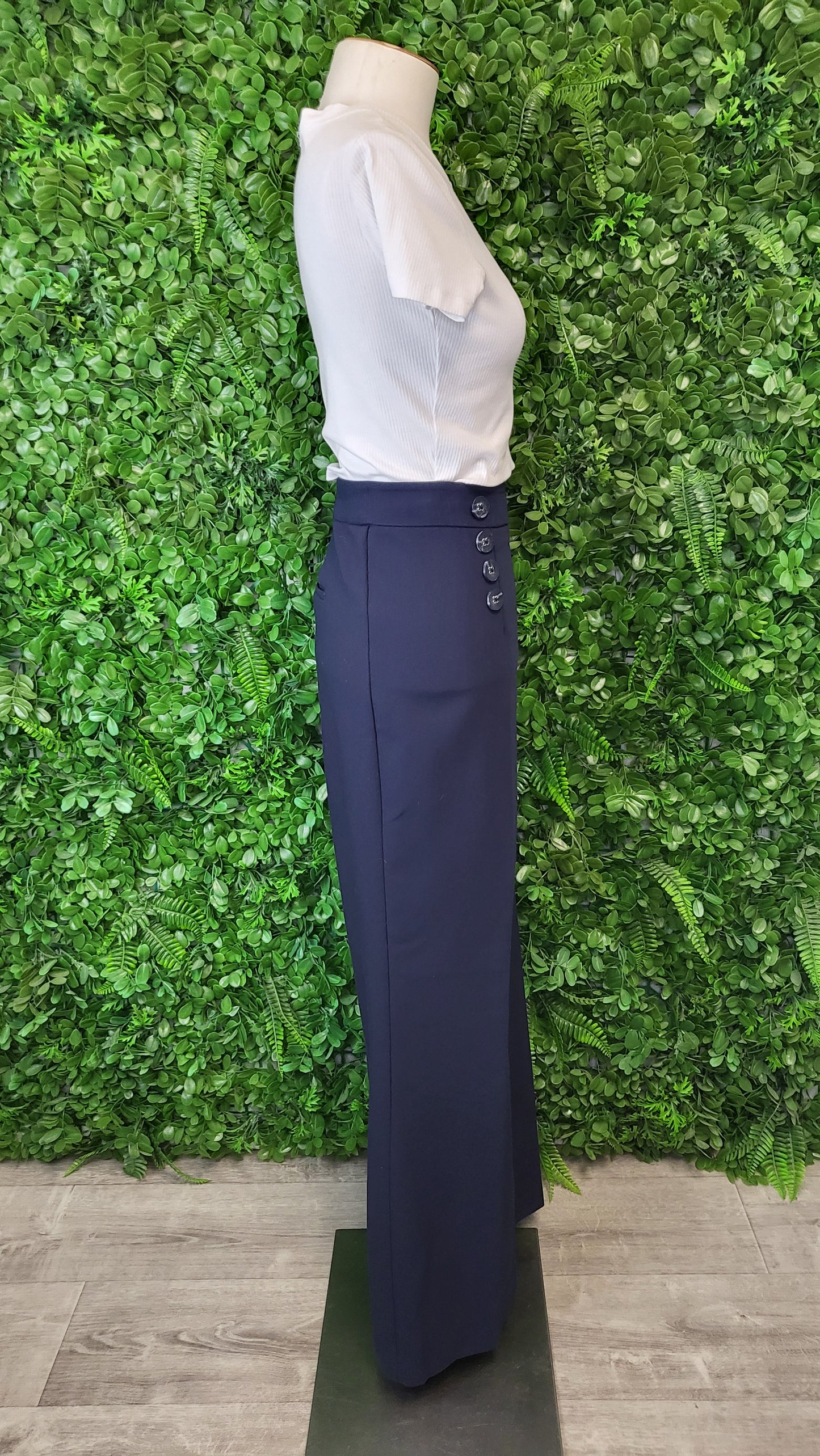 Forever New Navy Wide Leg Pant (14)