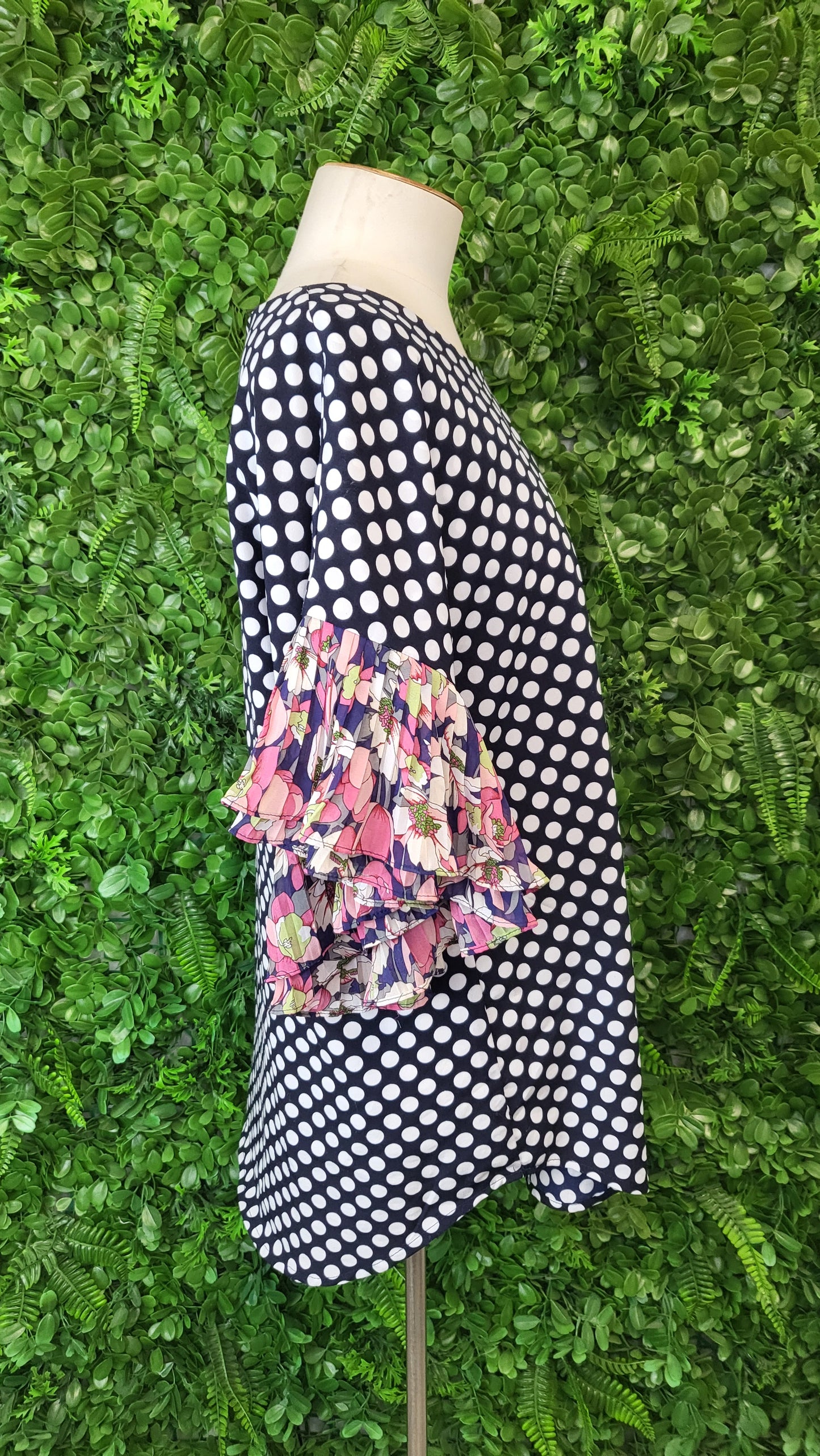 Annah S Print Pleat Sleeve Top (14)