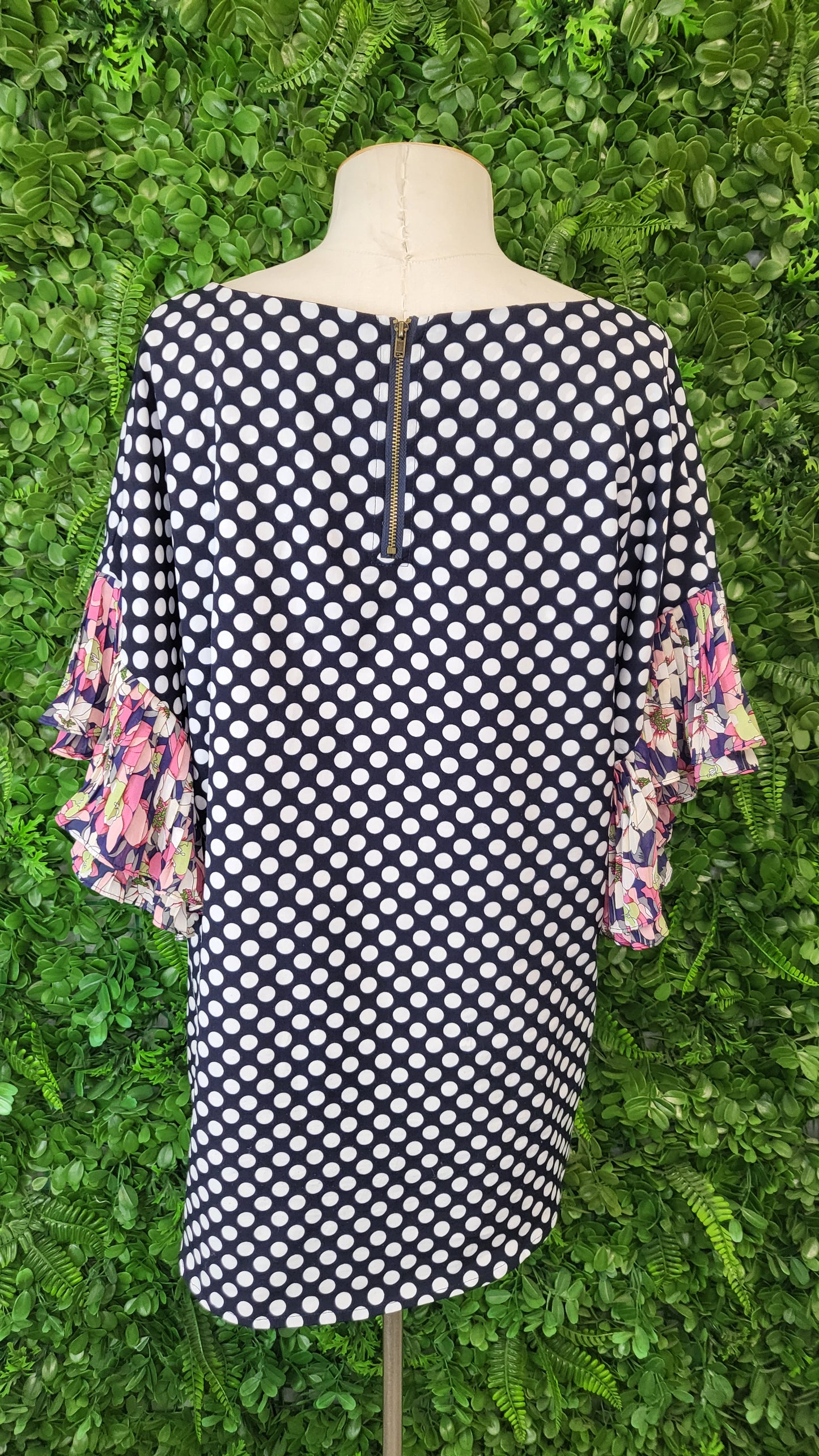 Annah S Print Pleat Sleeve Top (14)