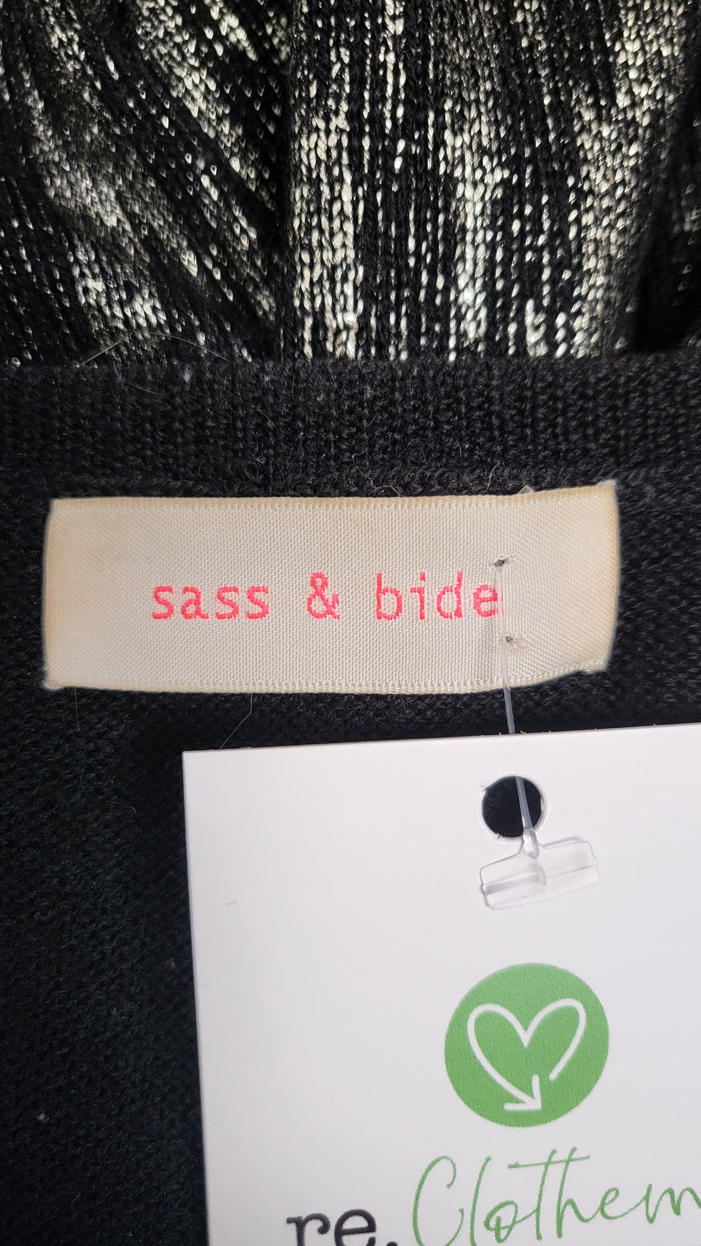 Sass & Bide Black/Gold Merino Metallic Knit (10)