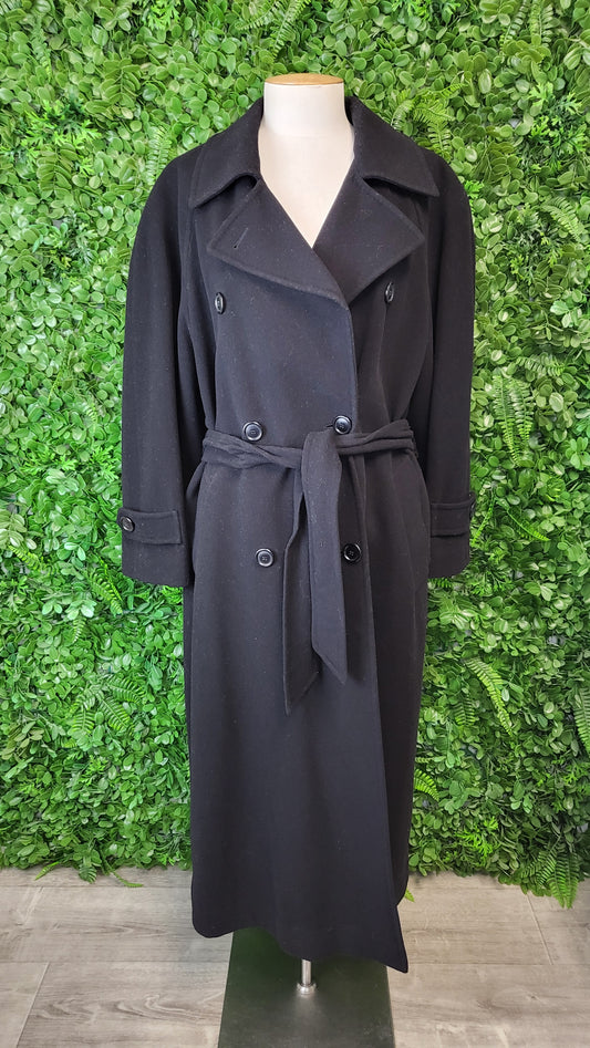 Mario Valente Black Wool Blend Coat (16)