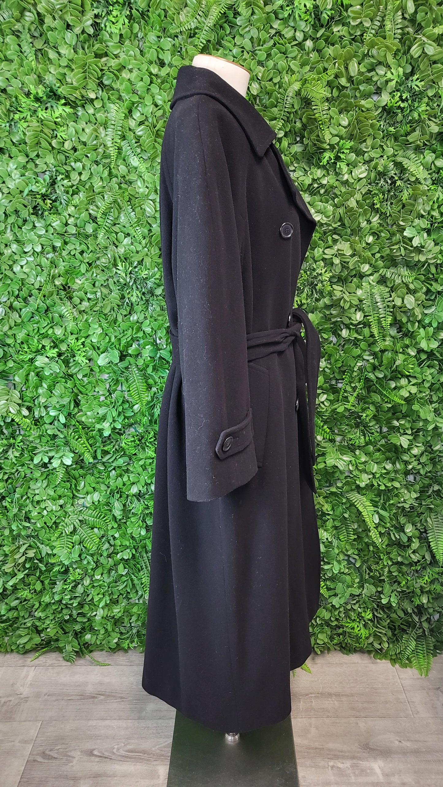Mario Valente Black Wool Blend Coat (16)
