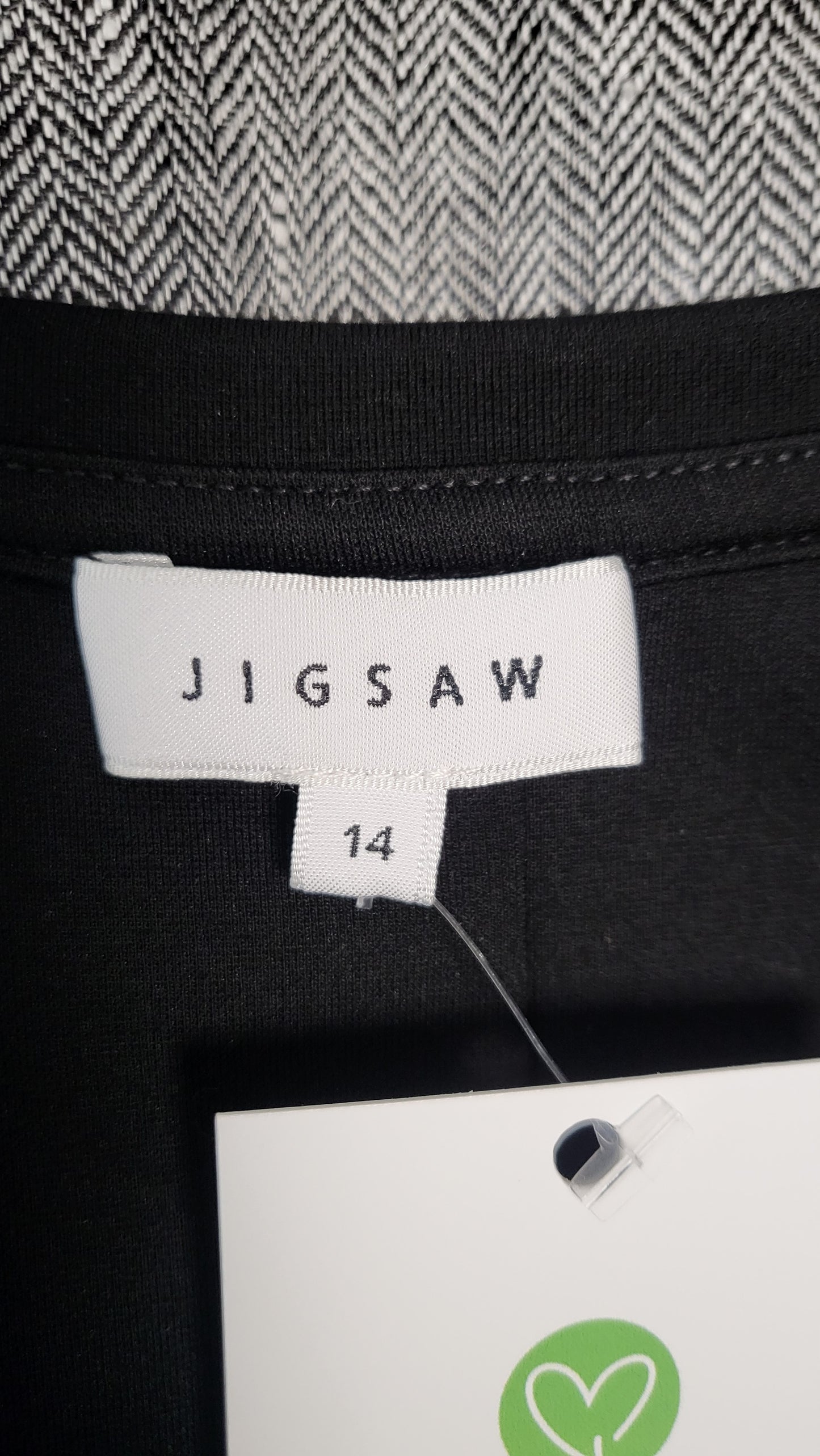 Jigsaw Black/Grey Contrast Dress (14)