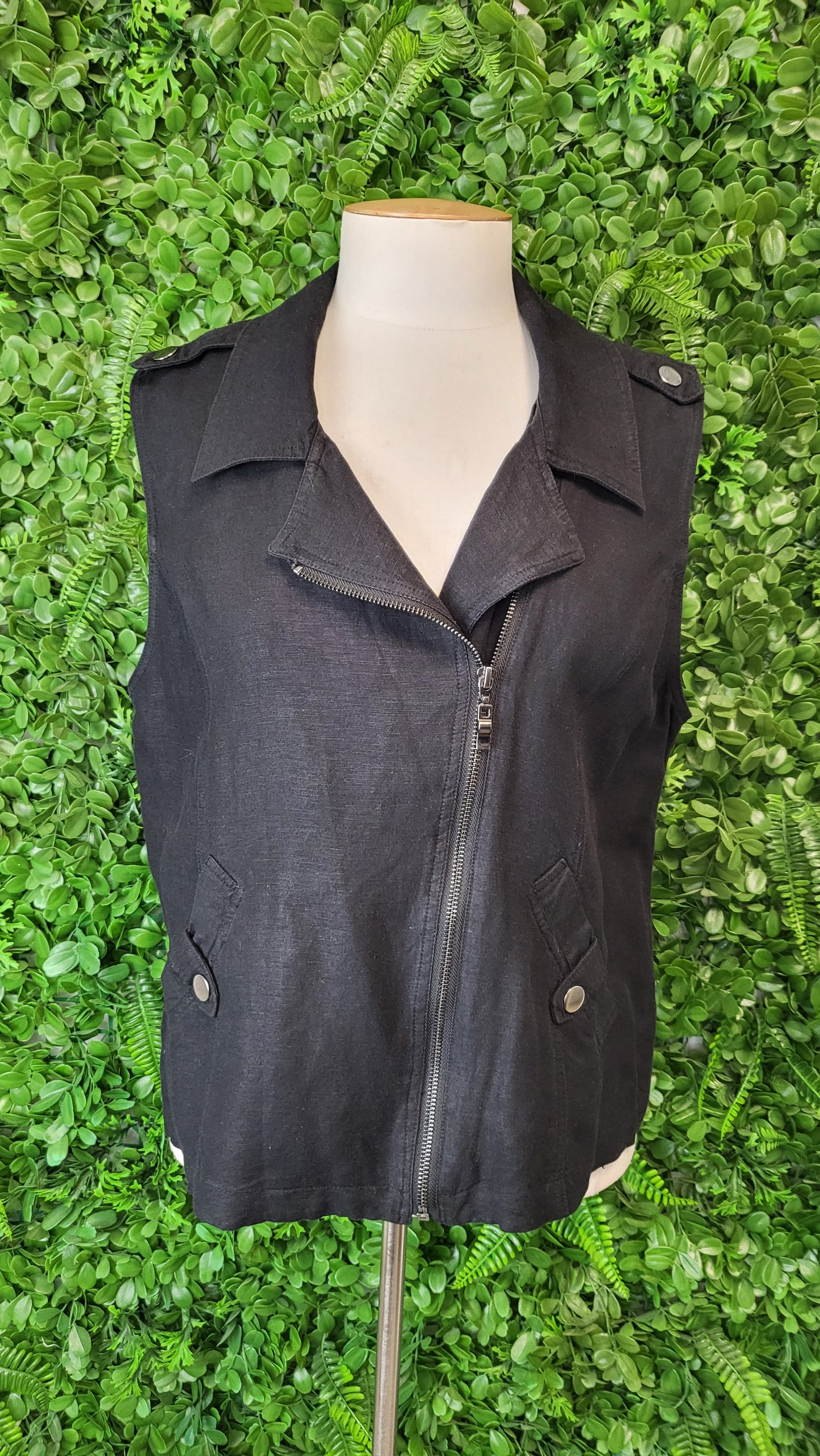 Max Black Biker Vest (12)