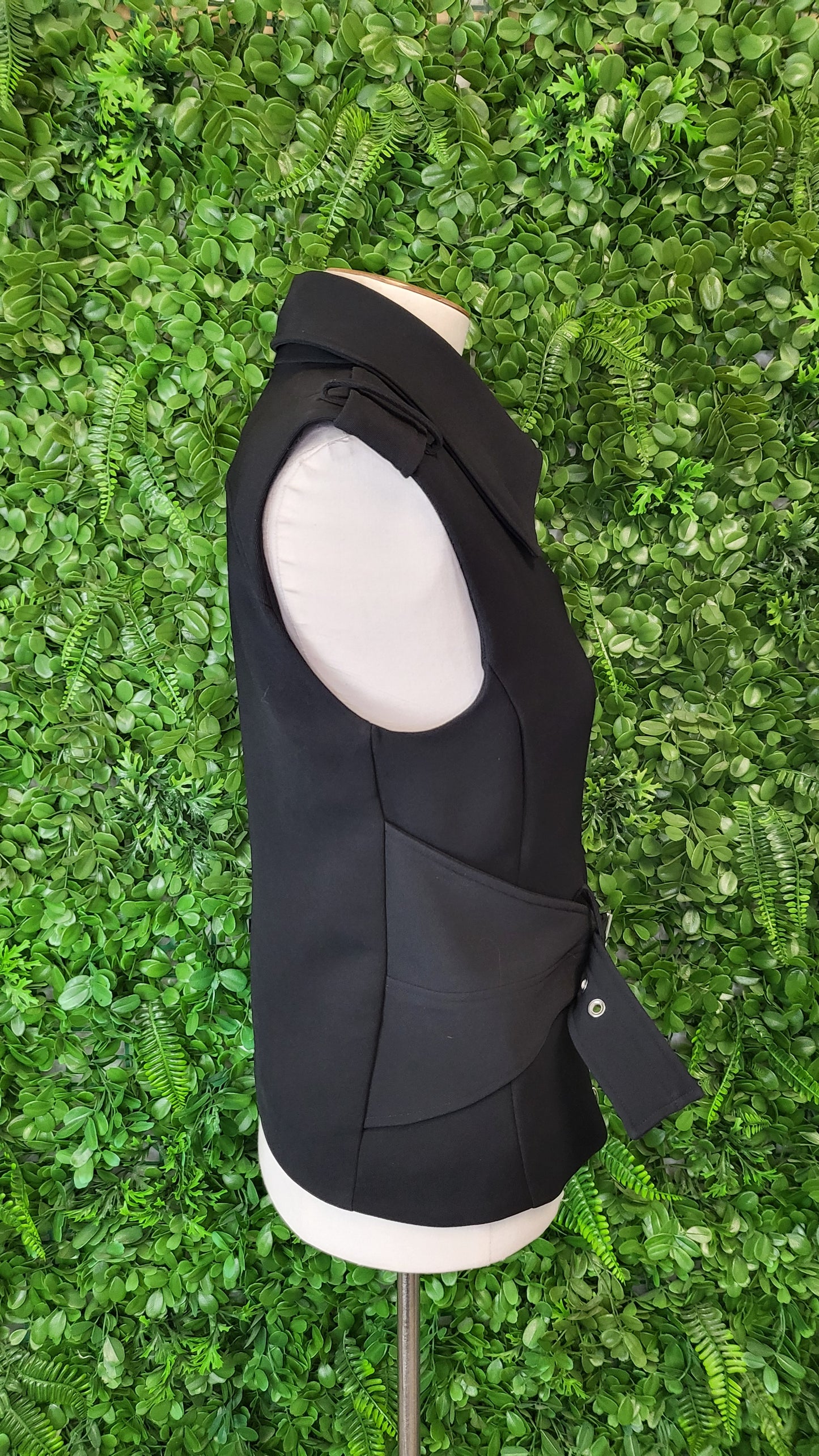 Witchery Black Fitted Biker Vest (8)