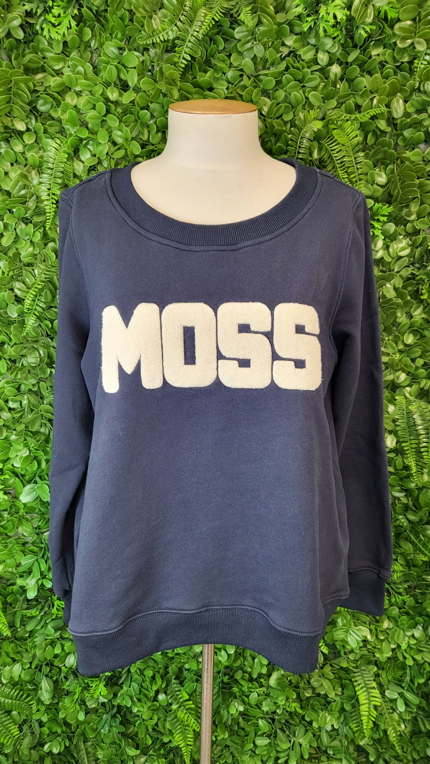 Moss Navy Logo Sweat Top (10)