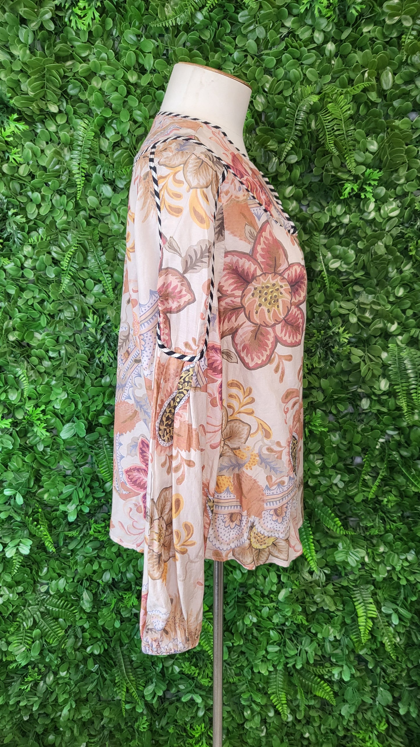 Once Was Print Silk Blend Top (12)