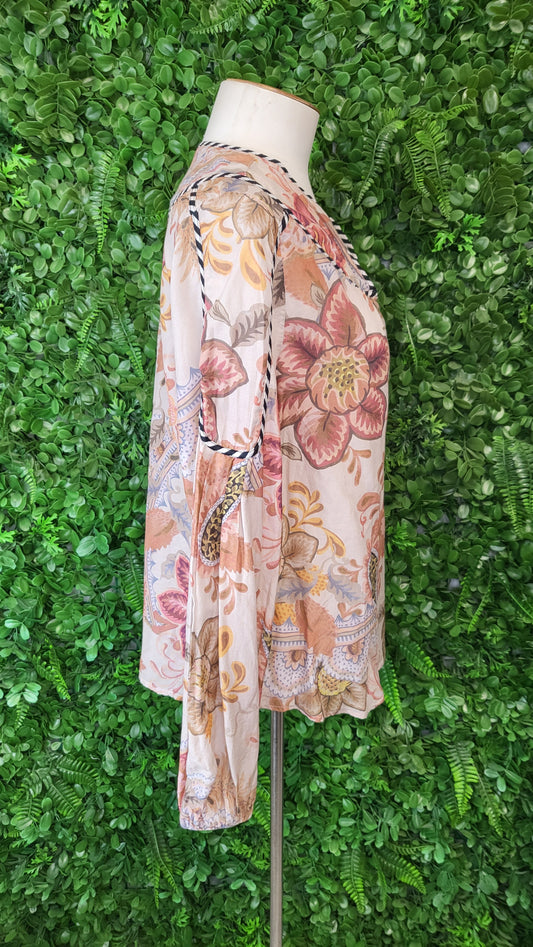 Once Was Print Silk Blend Top (12)