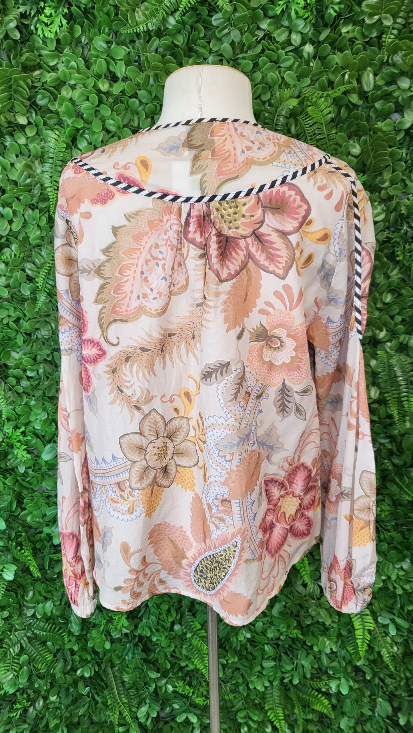 Once Was Print Silk Blend Top (12)