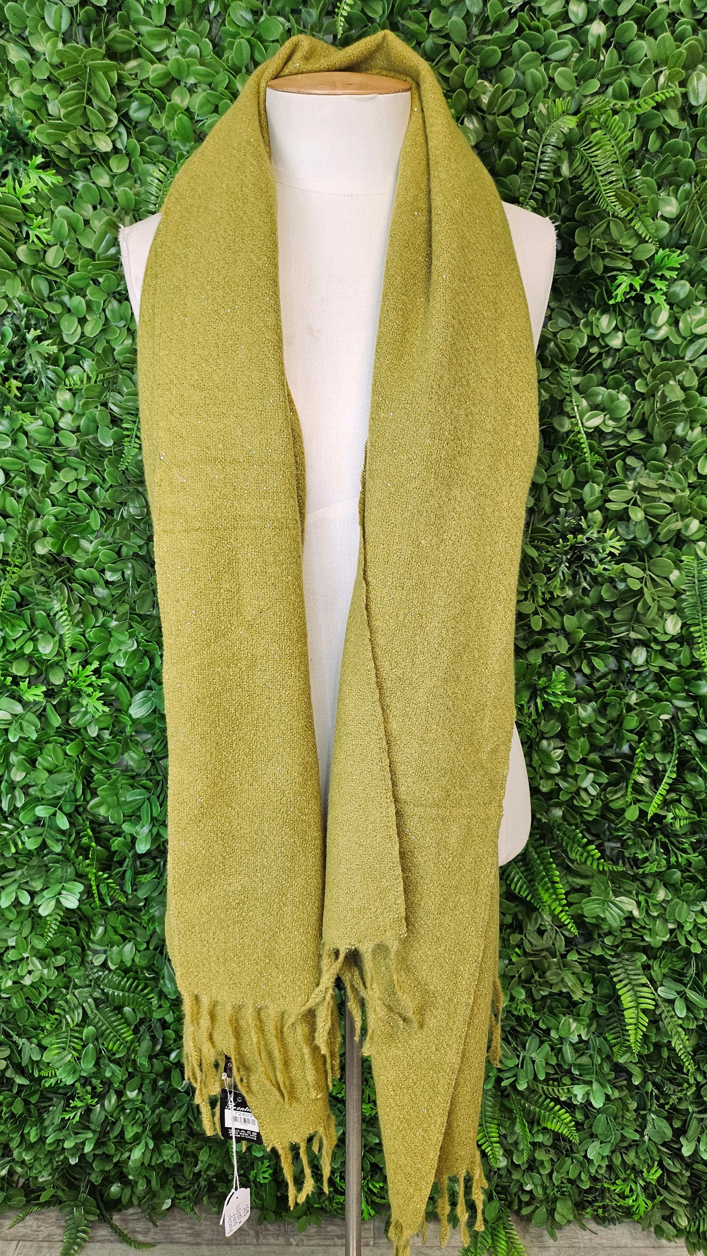 Frontier Pistachio Lurex Scarf BNWT