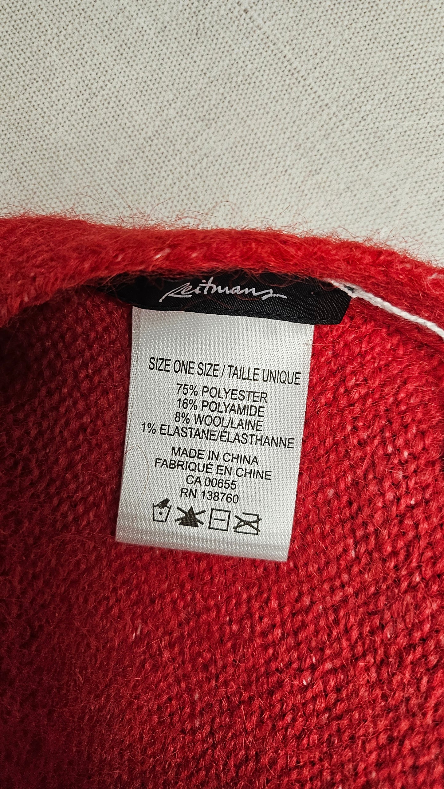 Reitmans Orange/Red Knit Scarf