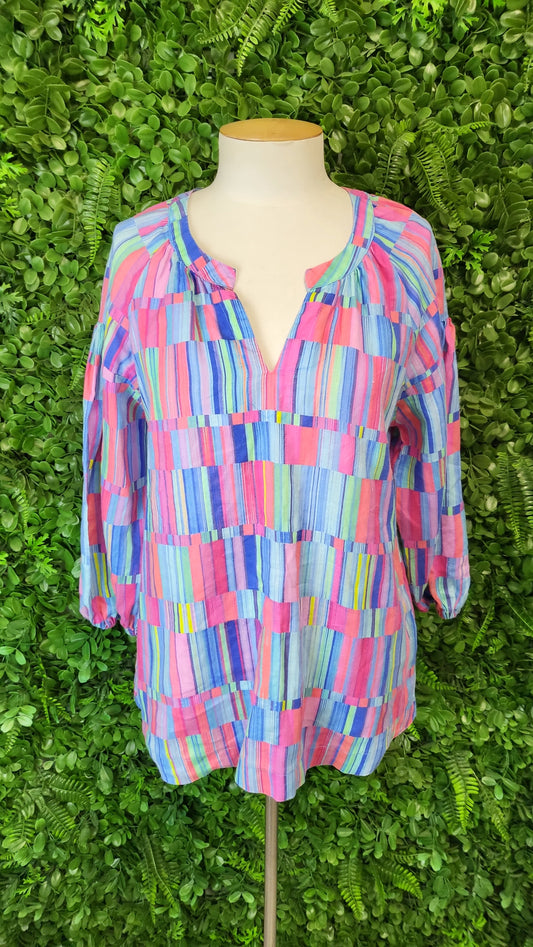 Blue Illusion Multi Linen Shirt (10)