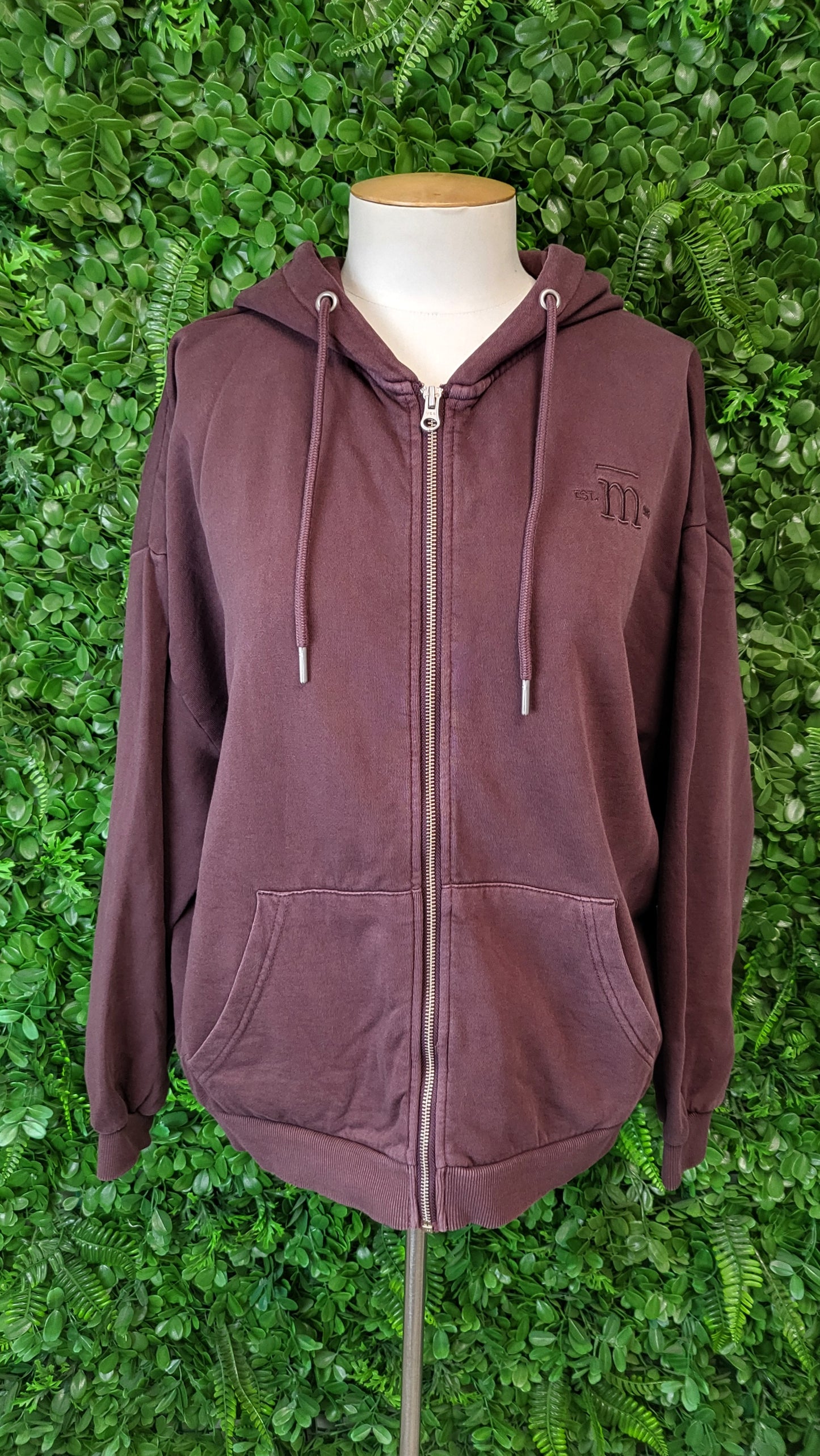Elementary Brown Zip Up Hoodie (14-16)