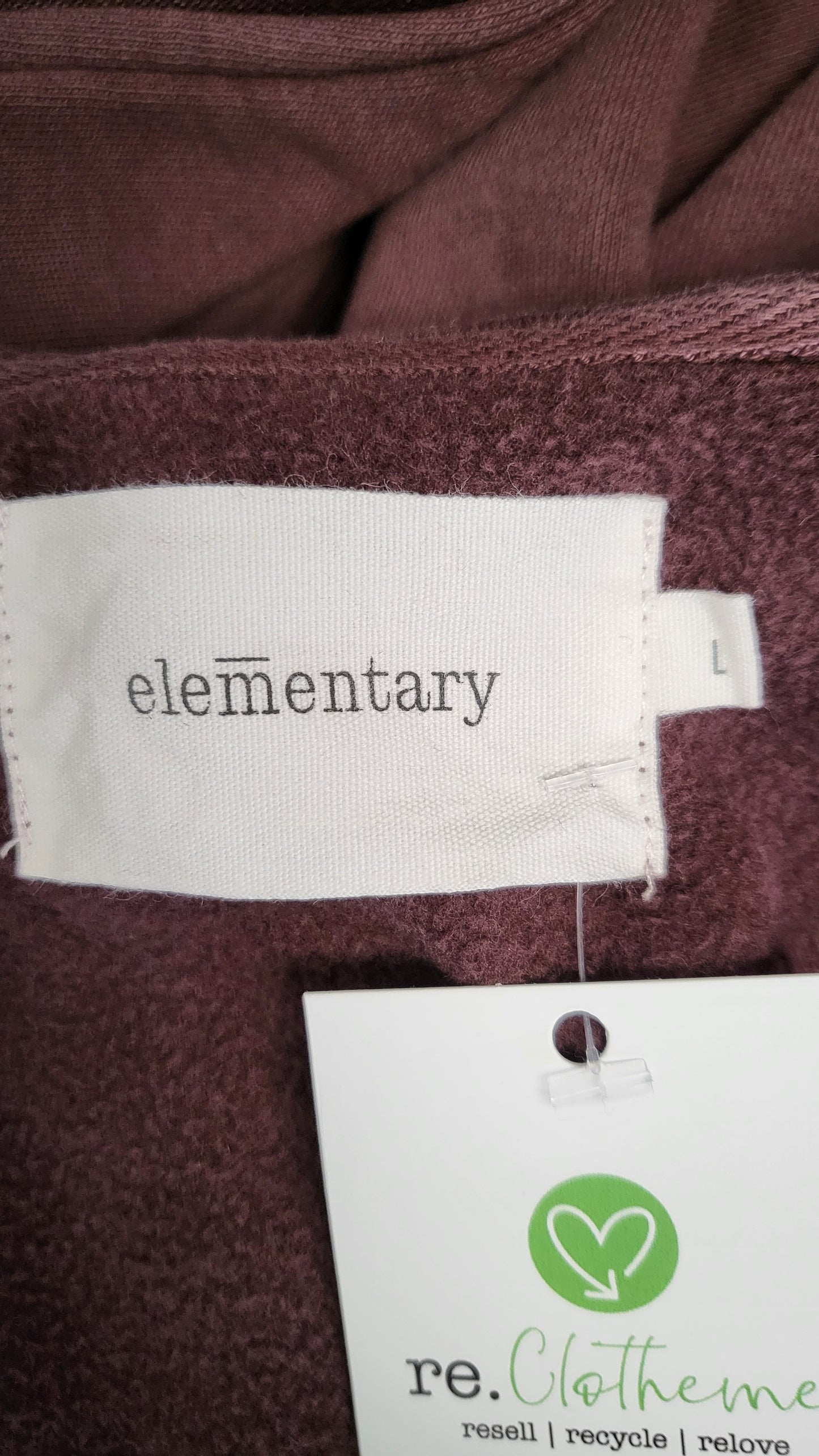 Elementary Brown Zip Up Hoodie (14-16)