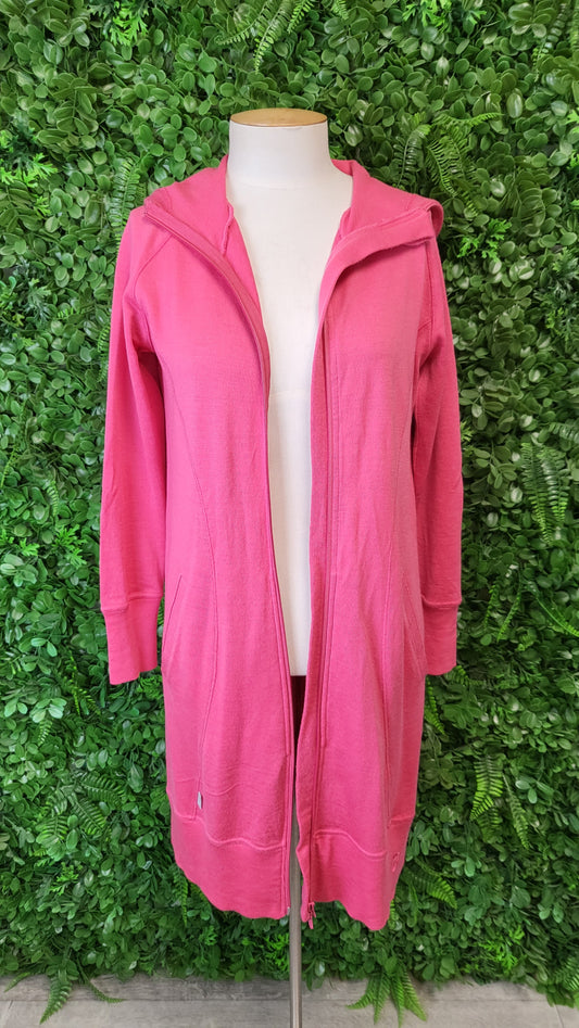 Isobar Pink Longline Merino Cardi (10)
