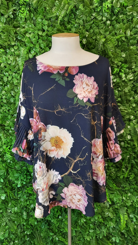 Annah Stretton Floral Pleat Sleeve Top (12)