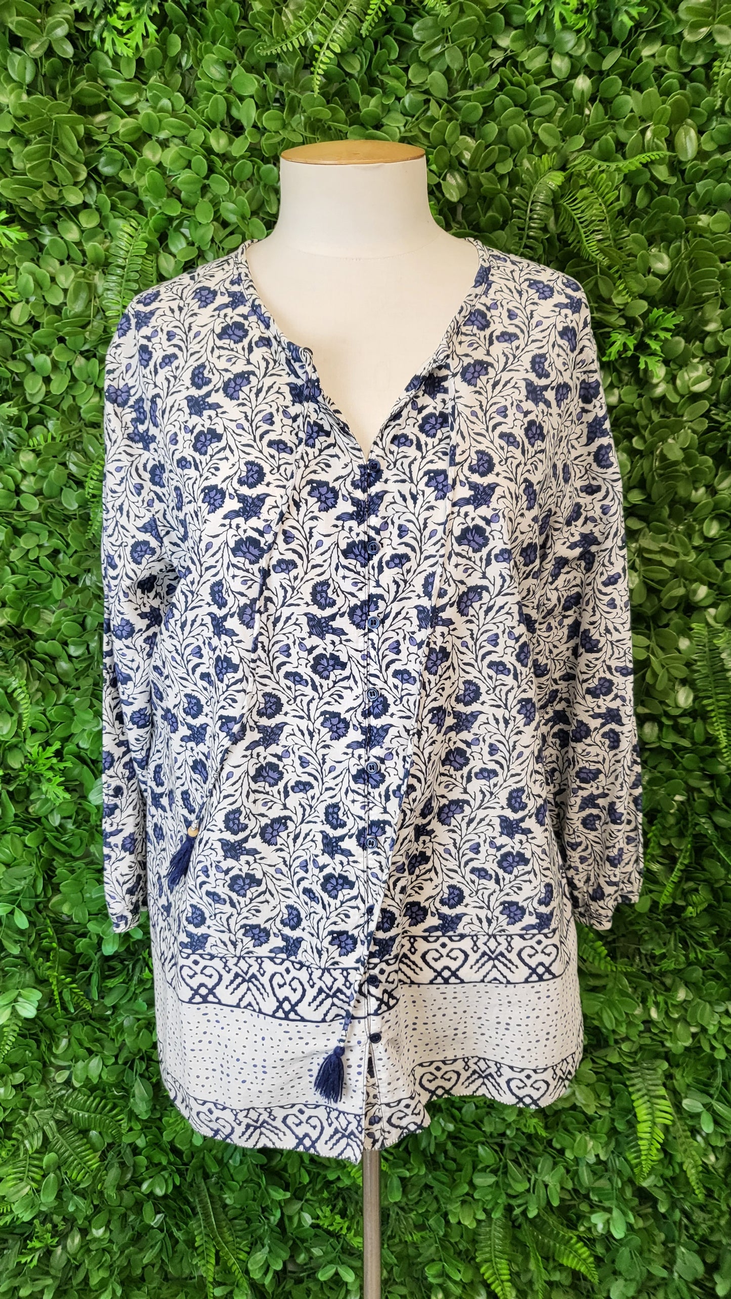Verge Print Cotton Blouse (12)