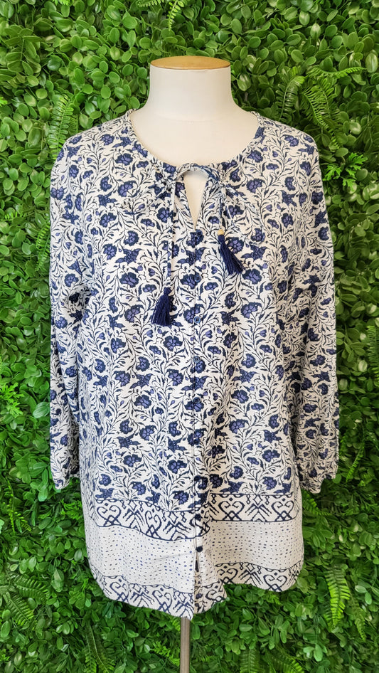 Verge Print Cotton Blouse (12)