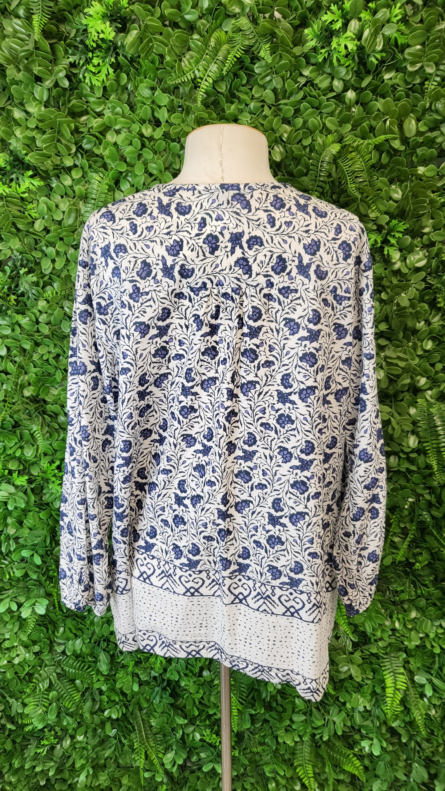 Verge Print Cotton Blouse (12)