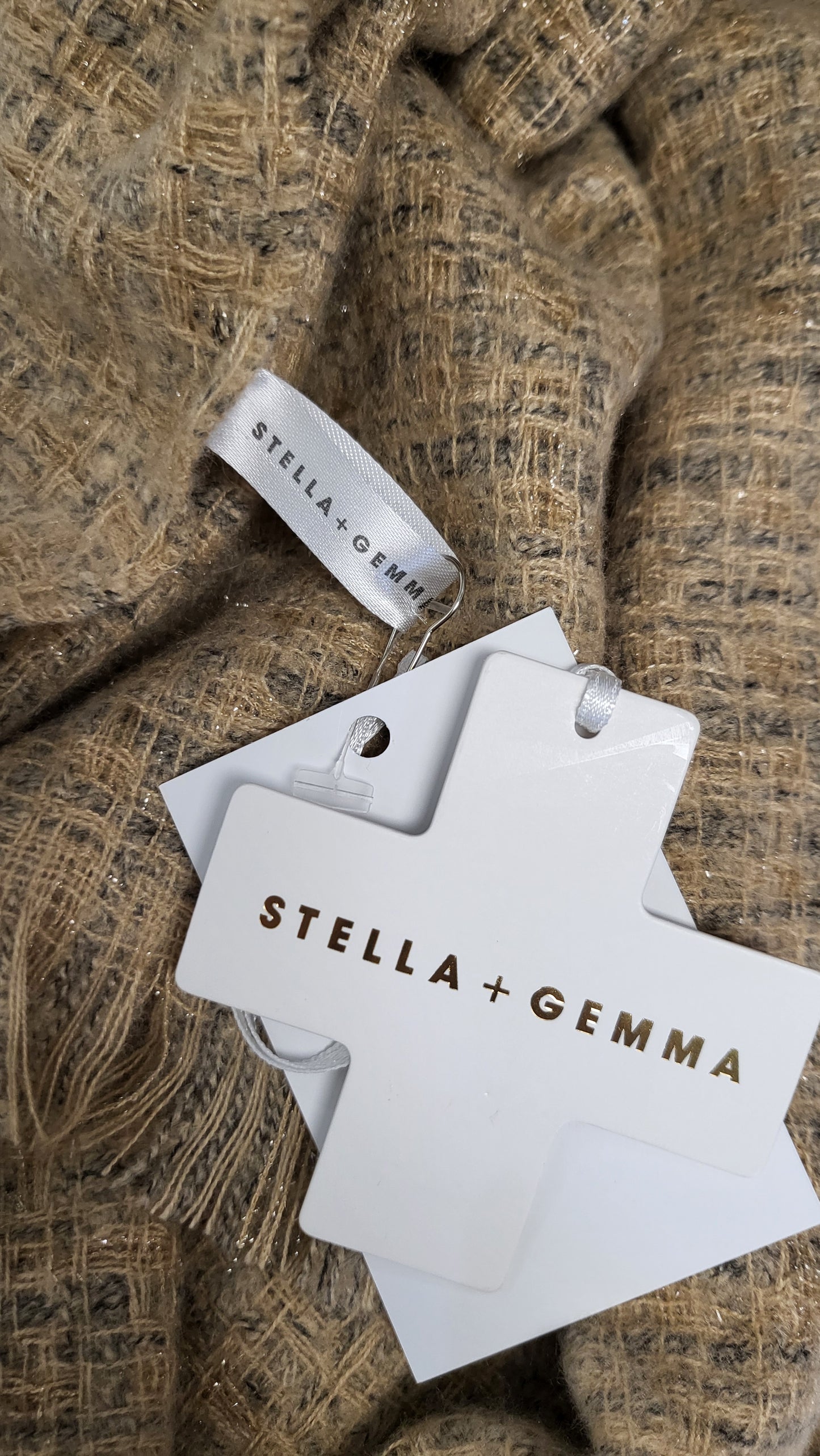 Stella+Gemma Gold Fleck Scarf BNWT